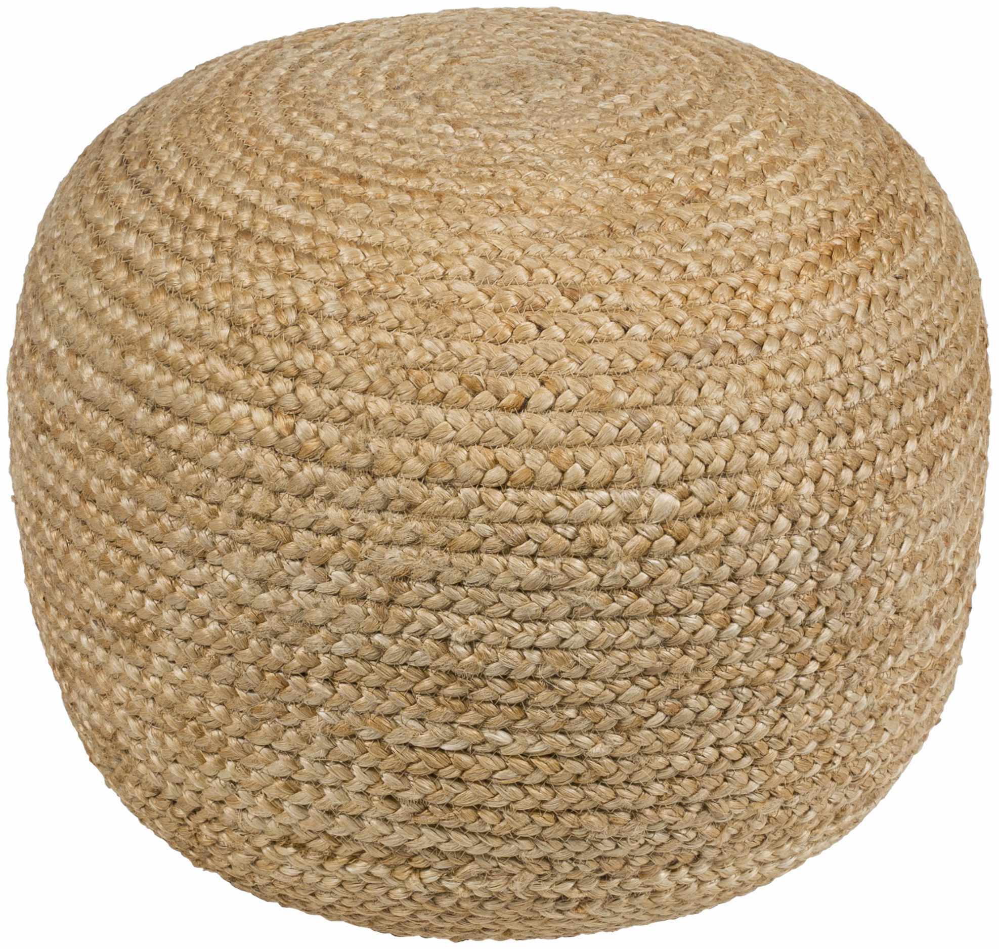 Kaumakani Knitted Jute Round Pouf - Image 2