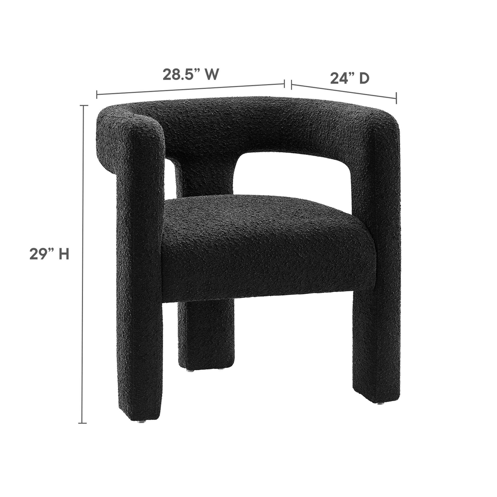 Kayla Boucle Upholstered Armchair by Modway - Image 12