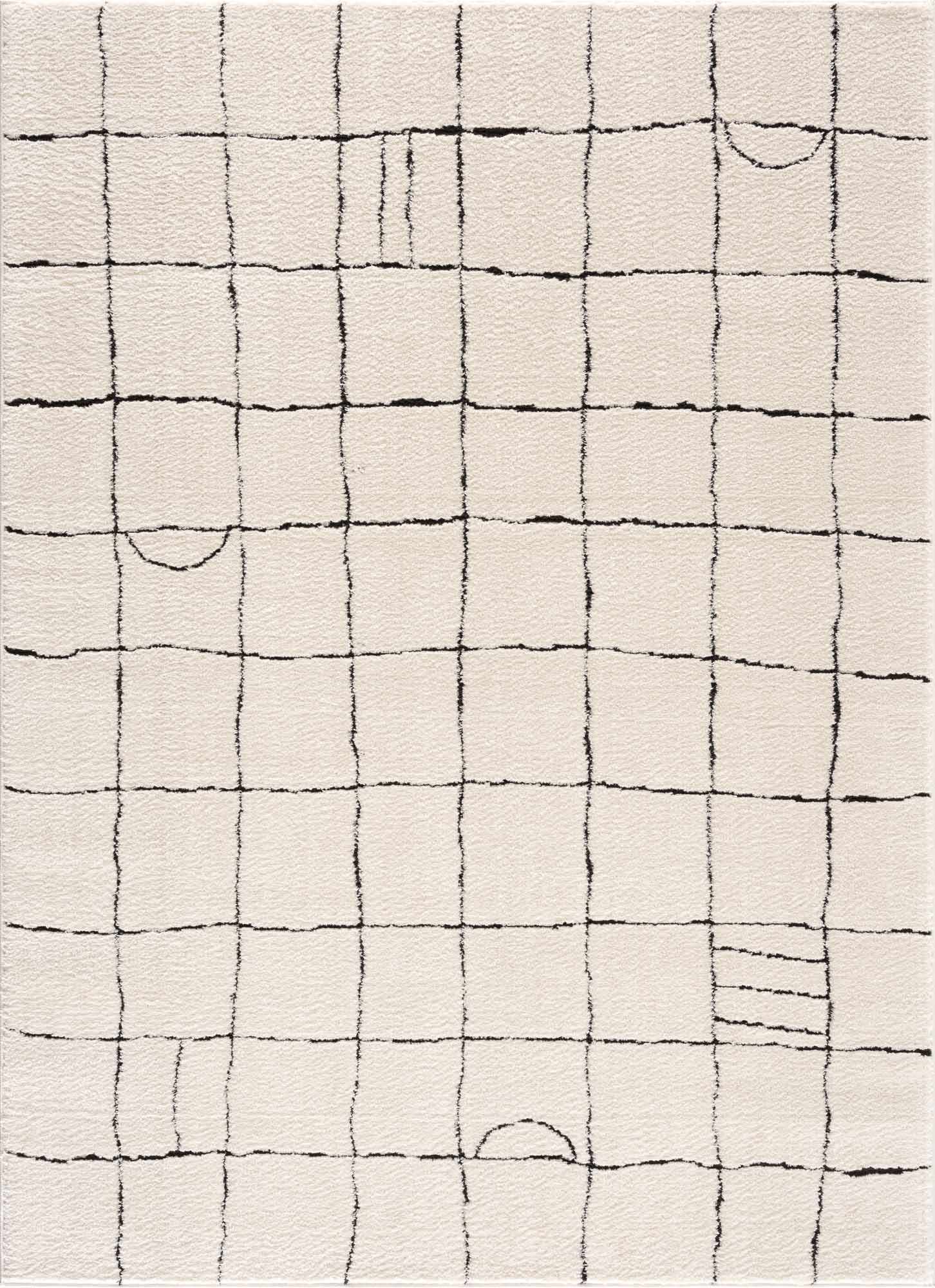 Keanu Black & White Area Rug - Clearance