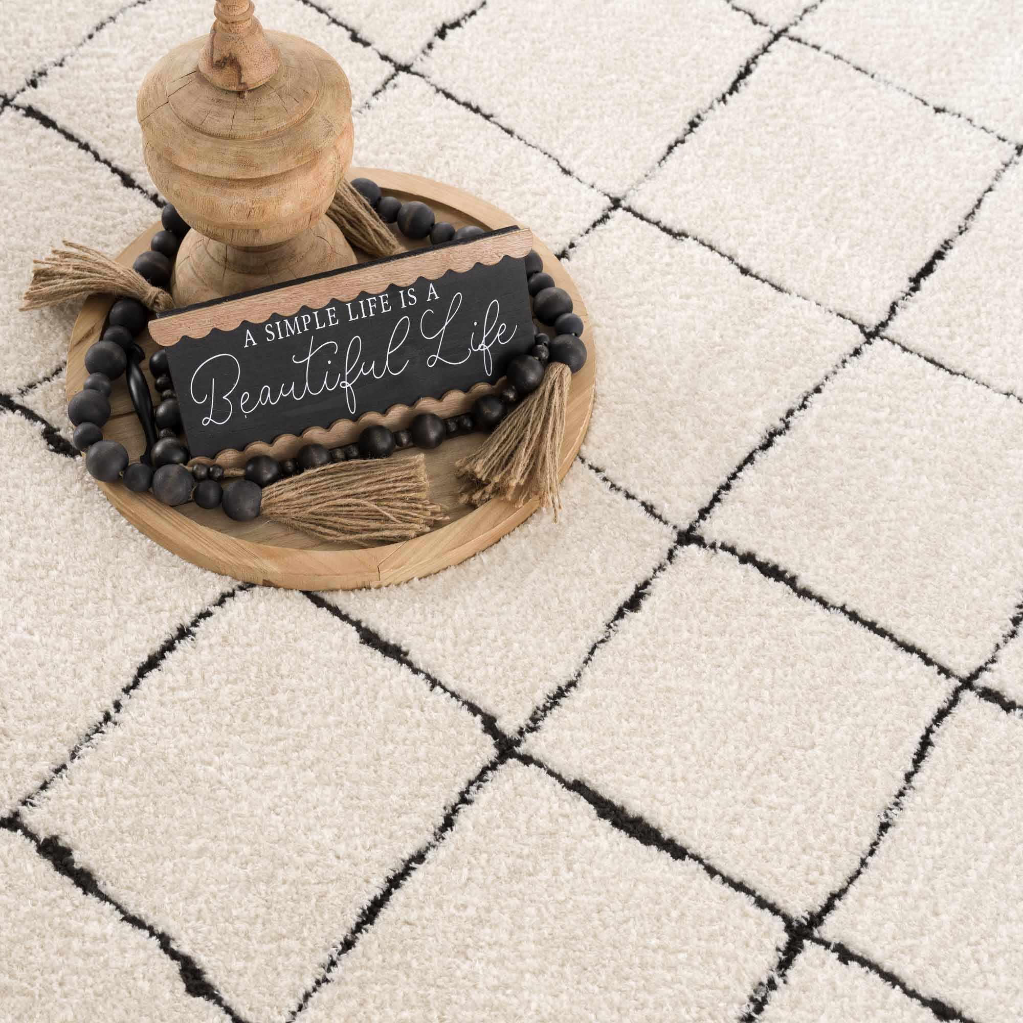 Keanu Black & White Area Rug - Clearance - Image 11