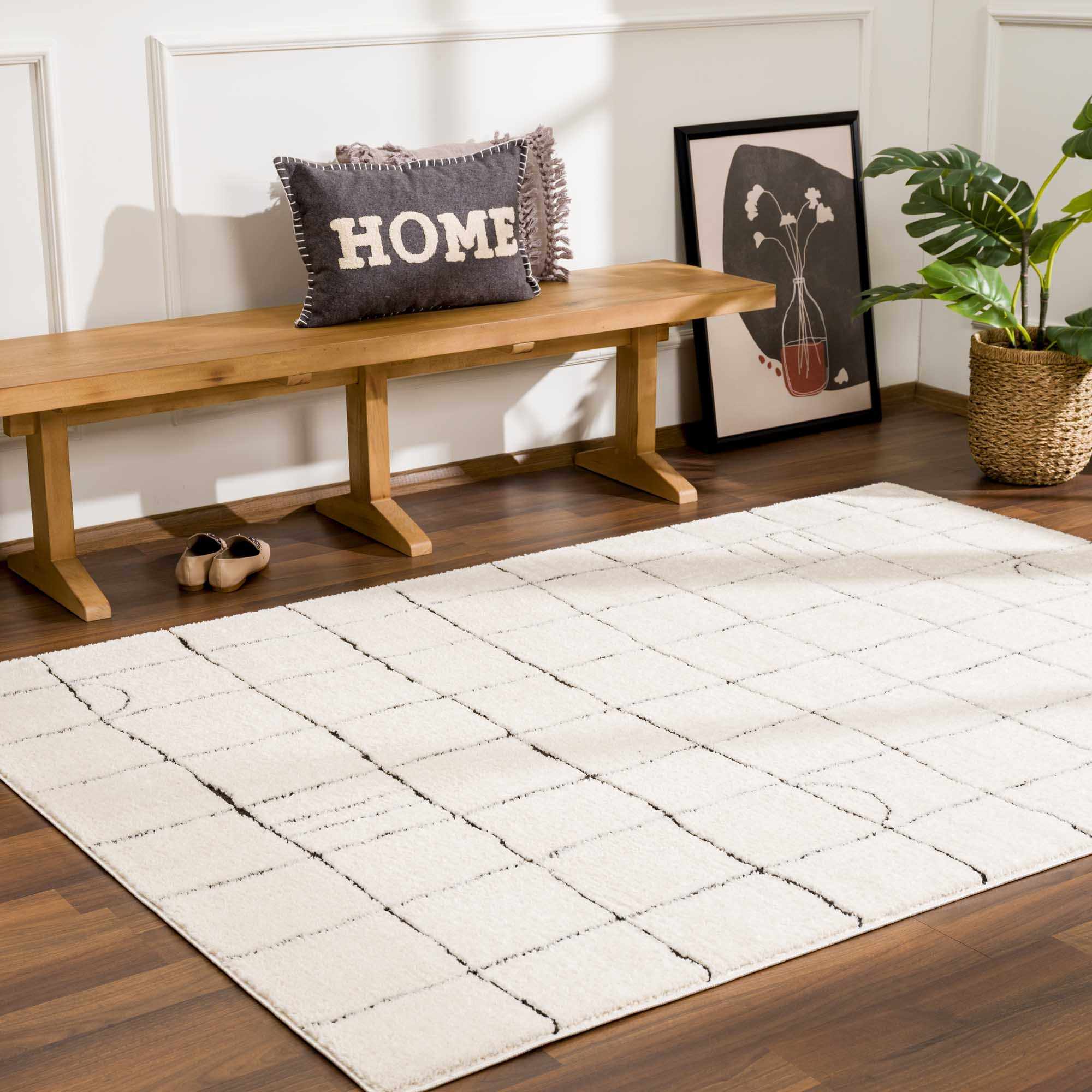 Keanu Black & White Area Rug - Clearance - Image 16