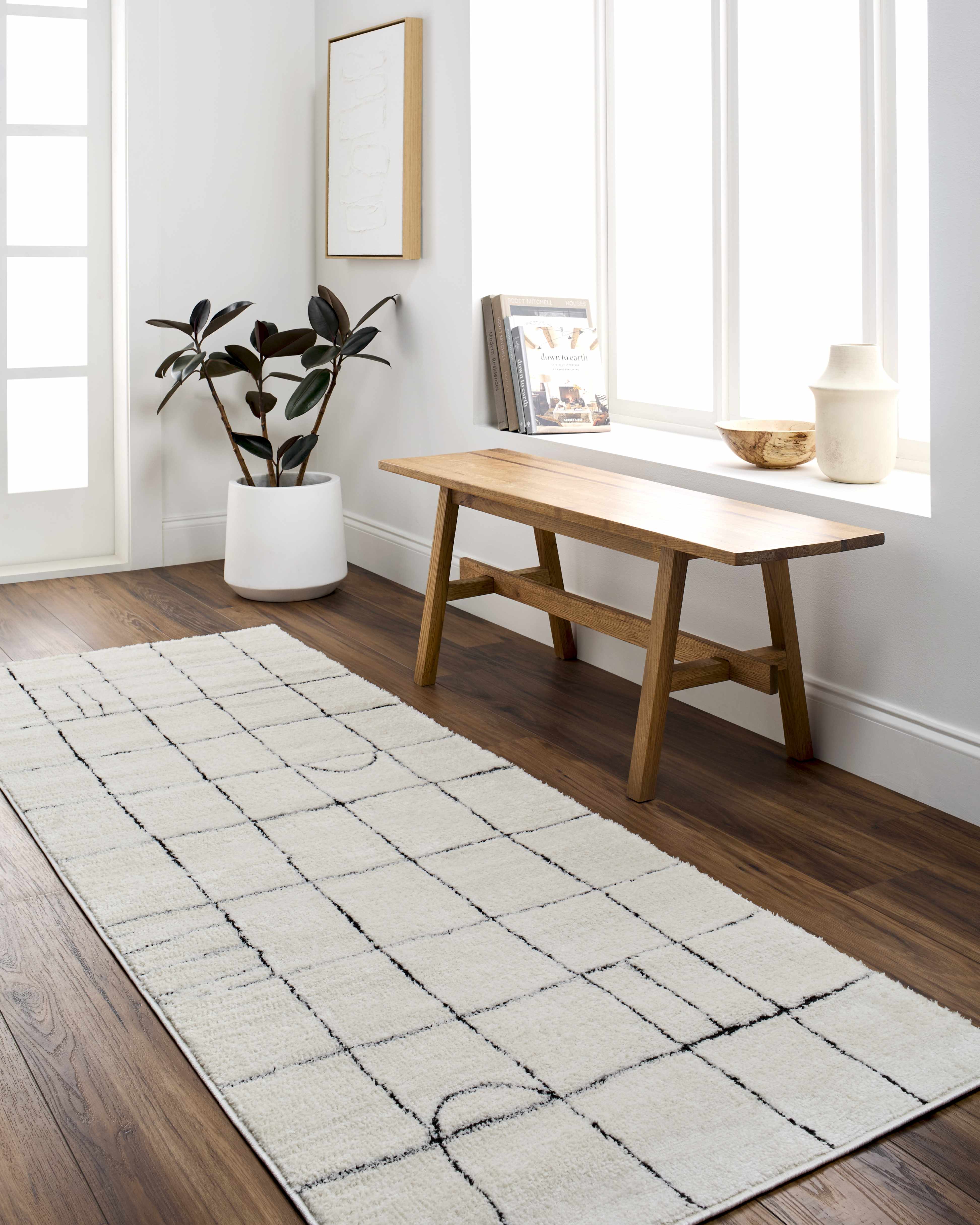 Keanu Black & White Area Rug - Clearance - Image 19