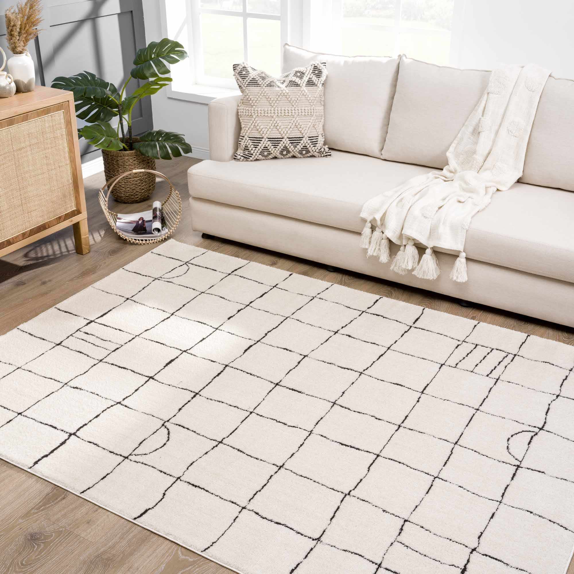 Keanu Black & White Area Rug - Clearance - Image 2