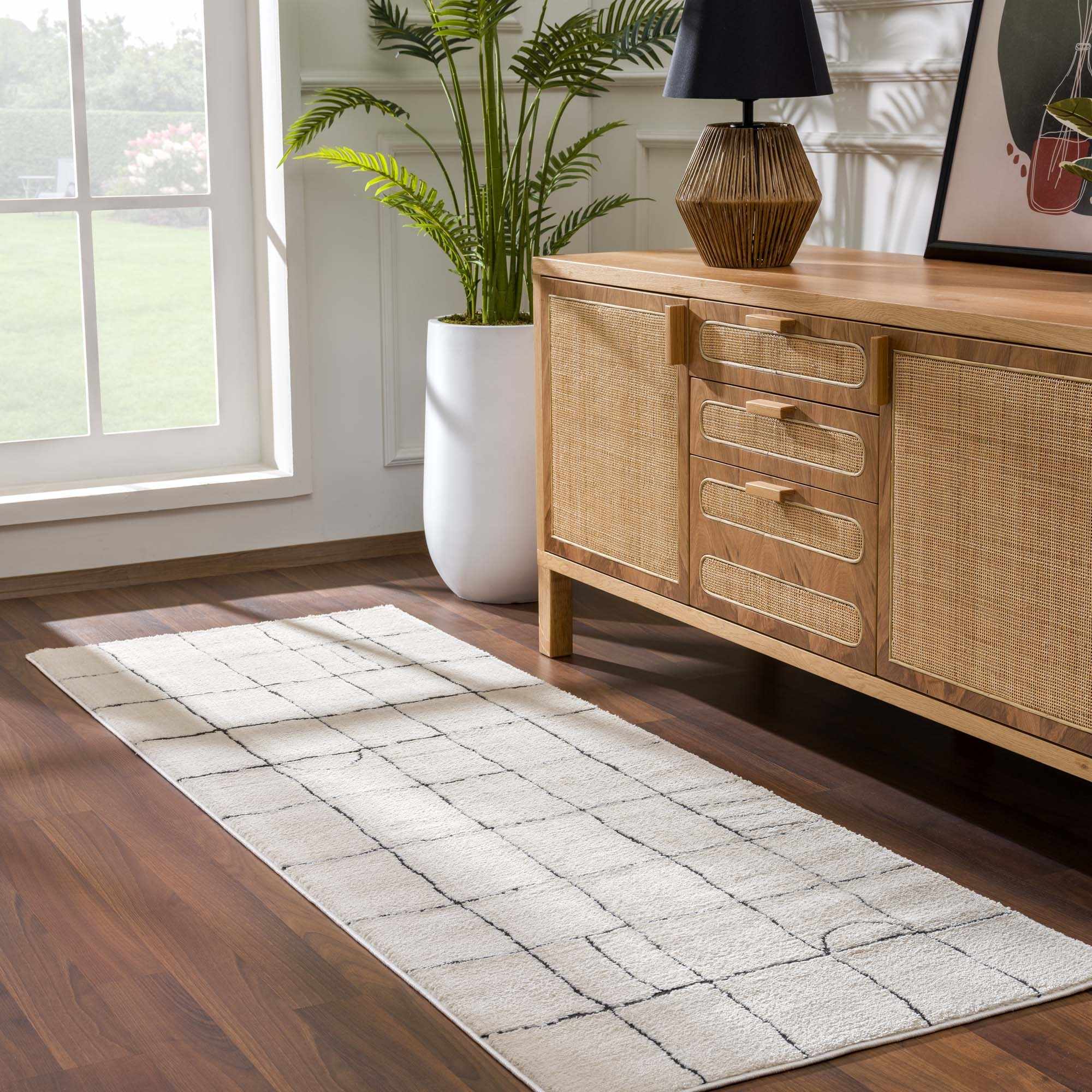 Keanu Black & White Area Rug - Clearance - Image 5