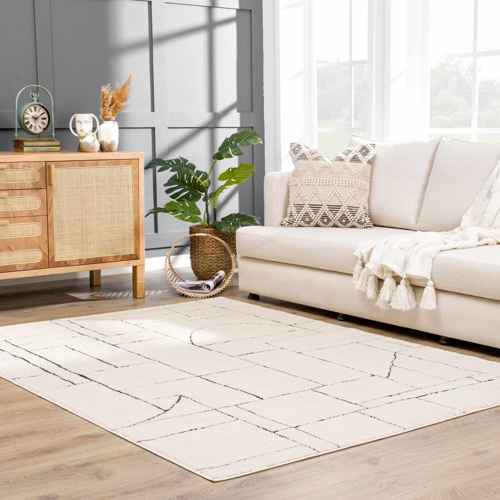 Keats Black & White  Area Rug - Clearance - Image 13