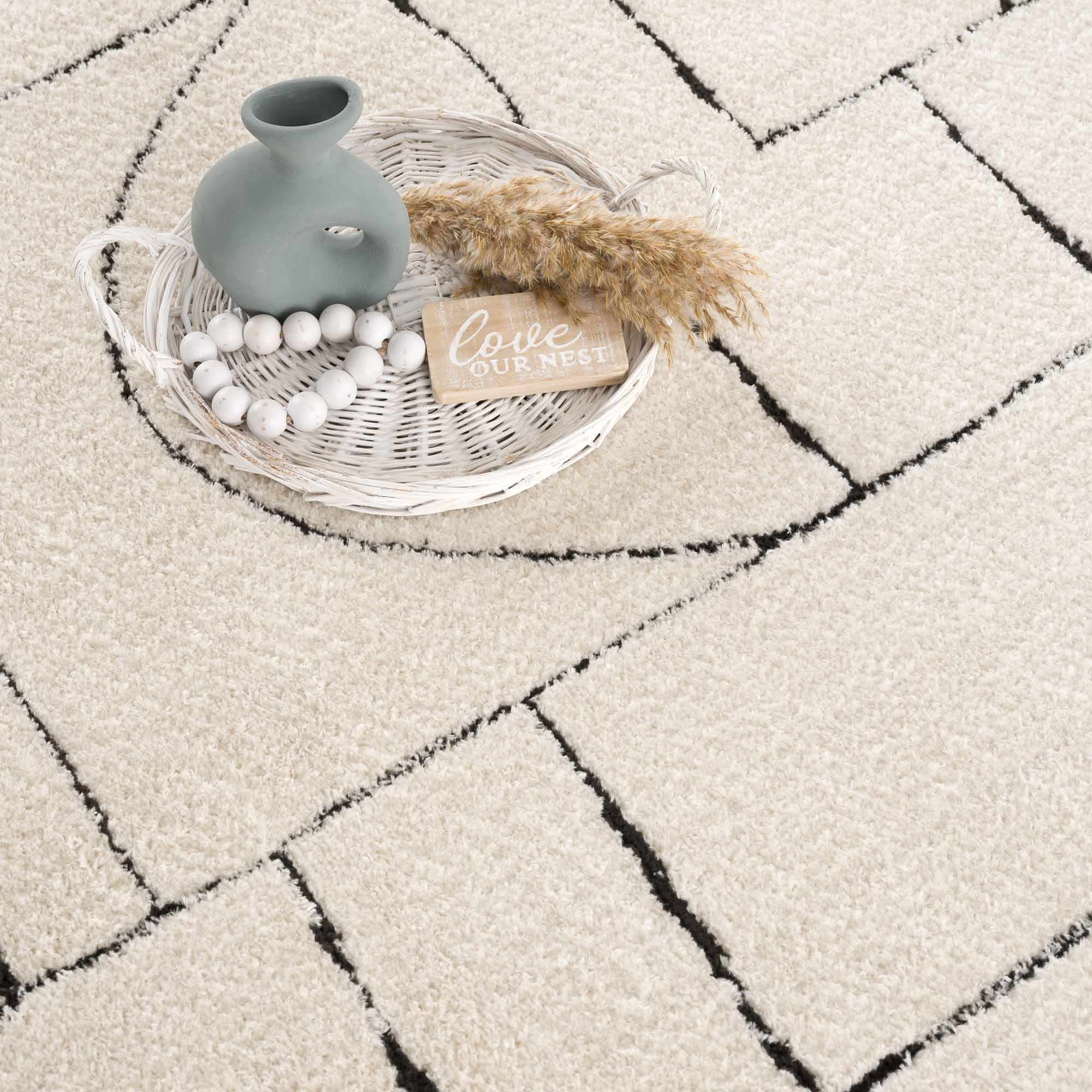 Keats Black & White  Area Rug - Clearance - Image 14