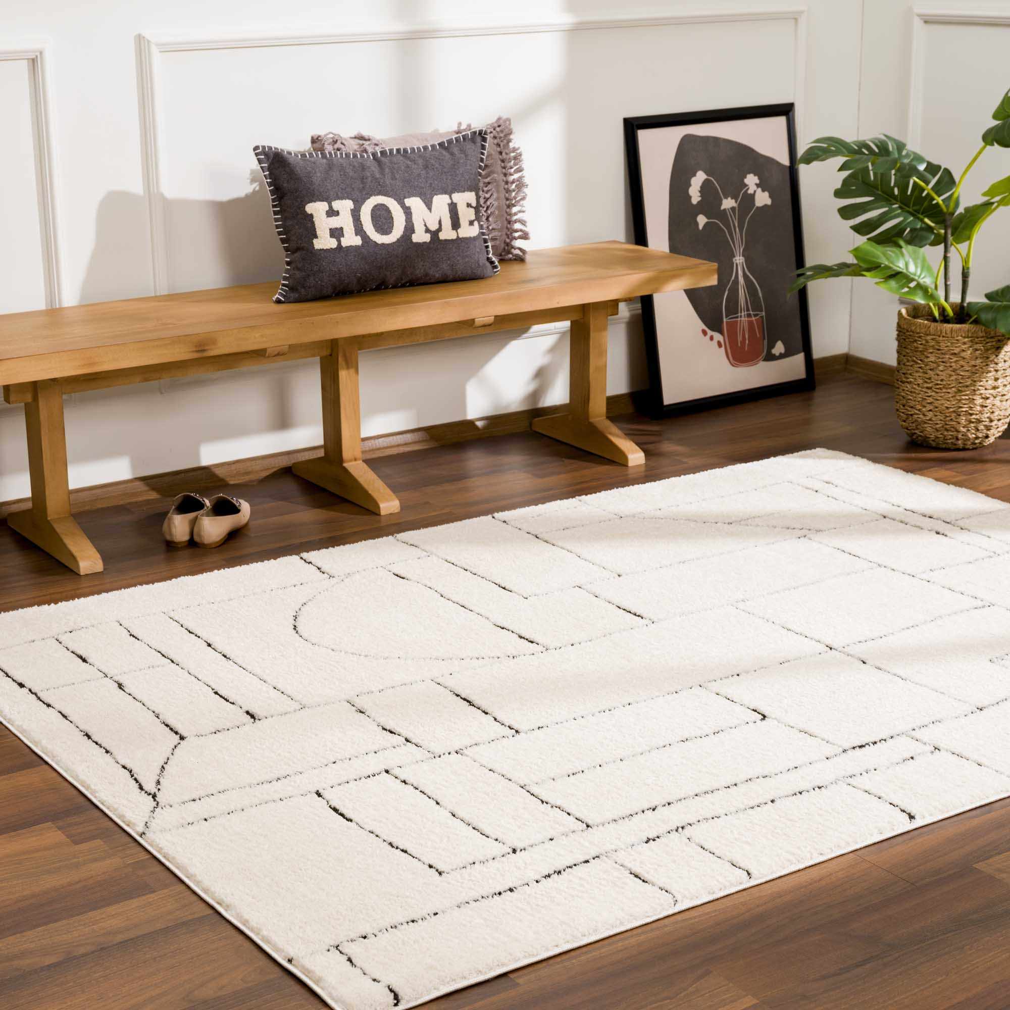 Keats Black & White  Area Rug - Clearance - Image 16