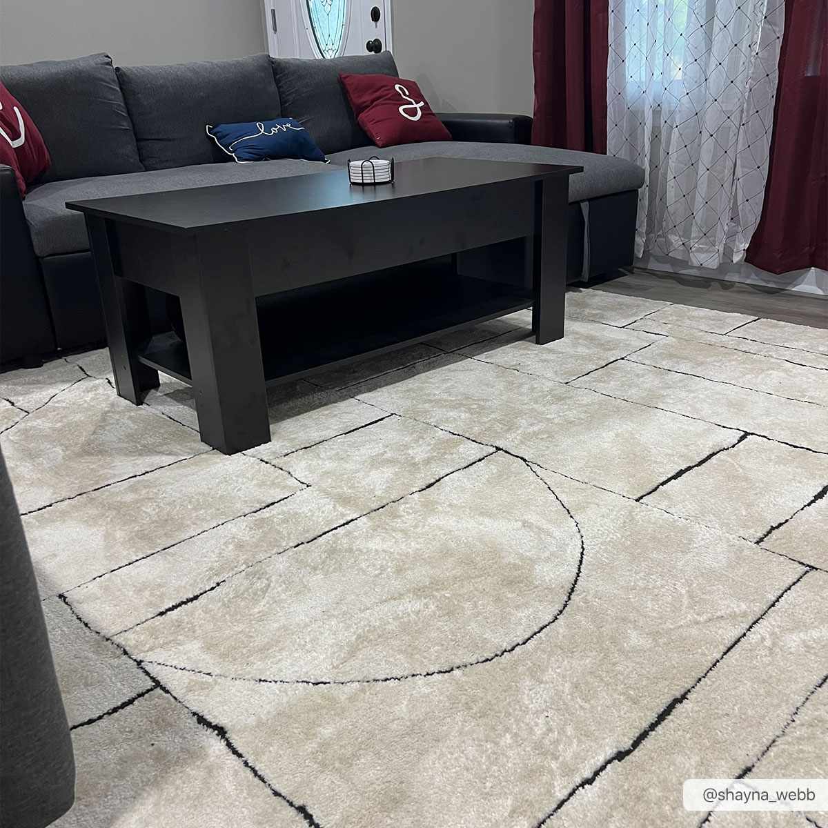 Keats Black & White  Area Rug - Clearance - Image 2