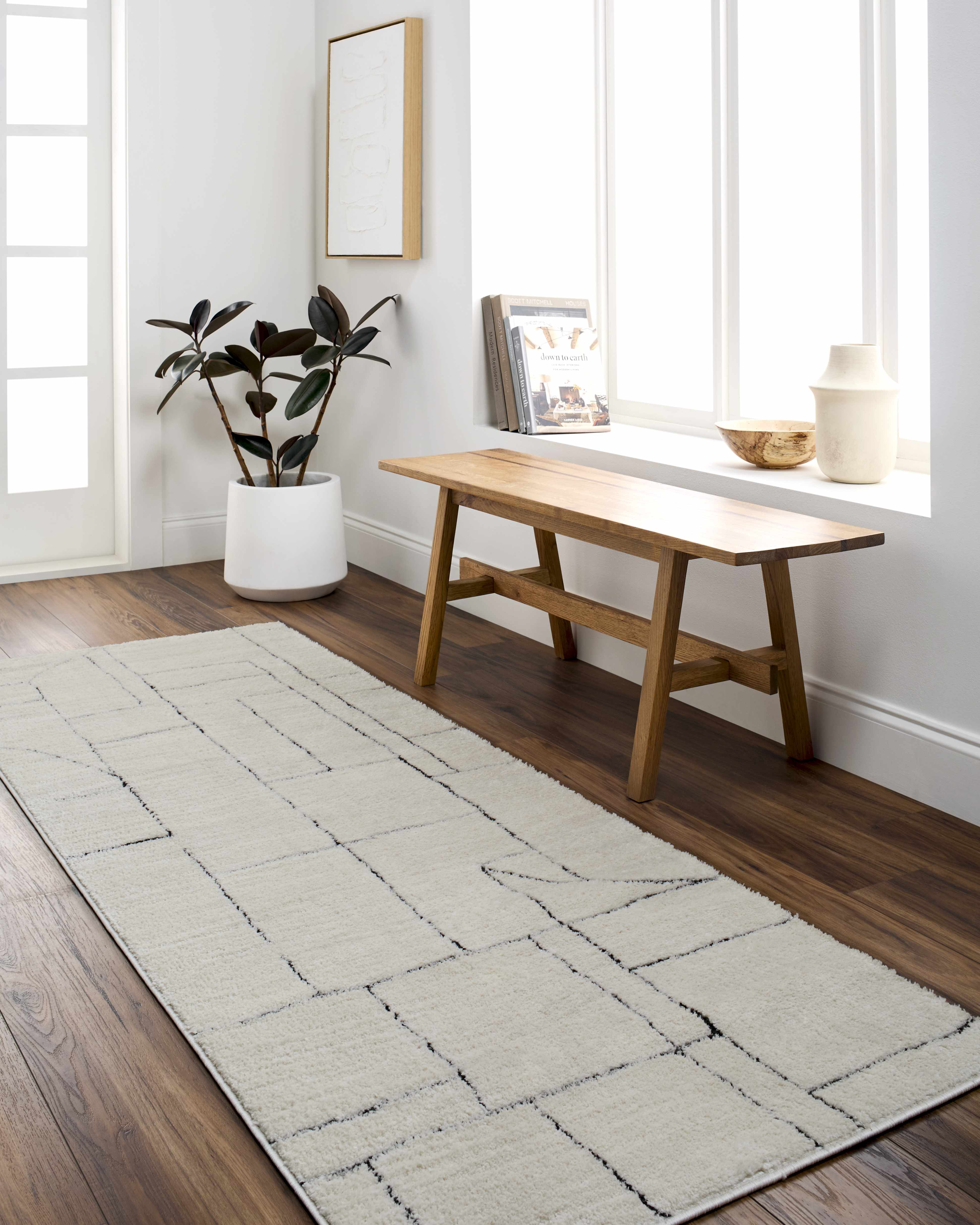 Keats Black & White  Area Rug - Clearance - Image 20