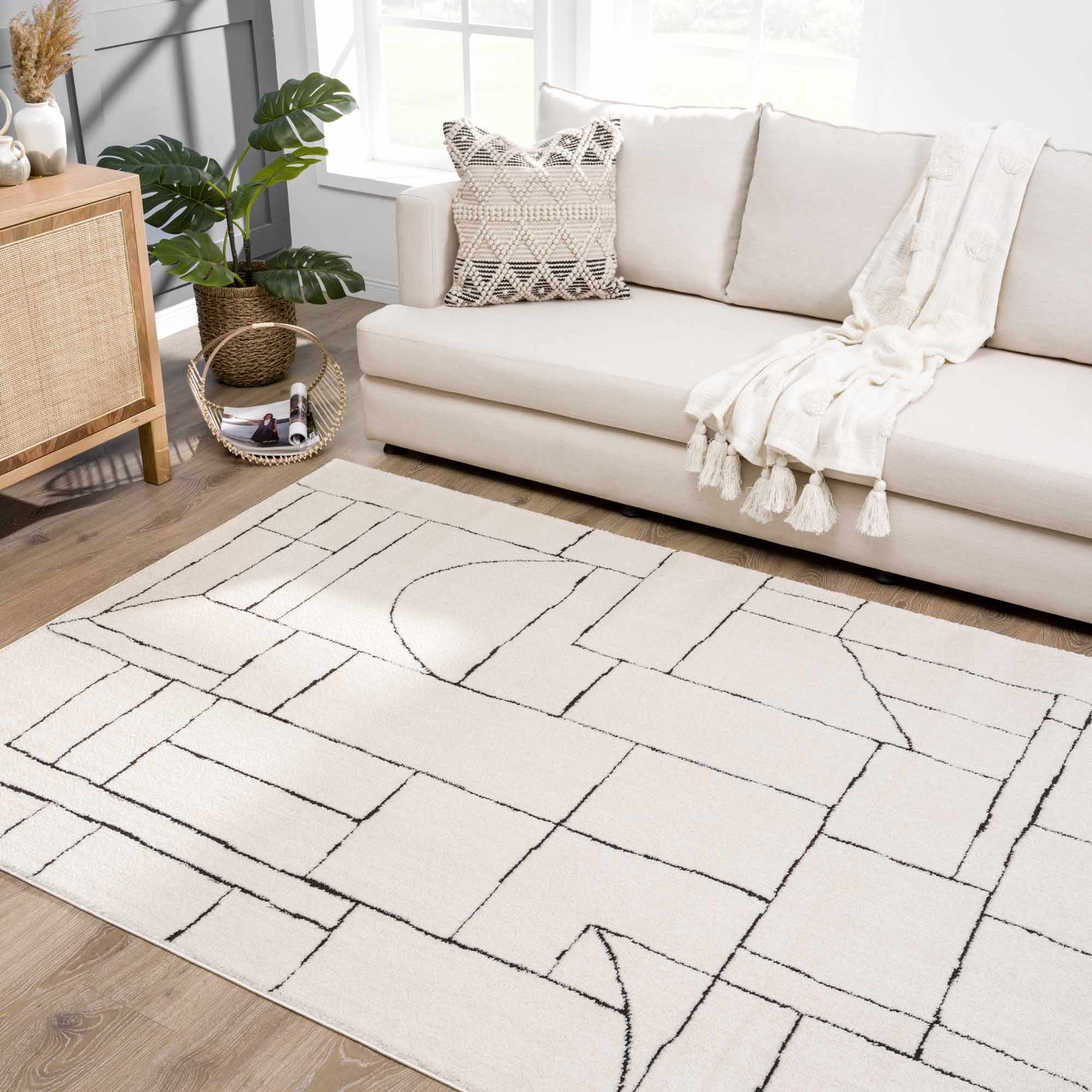 Keats Black & White  Area Rug - Clearance - Image 3