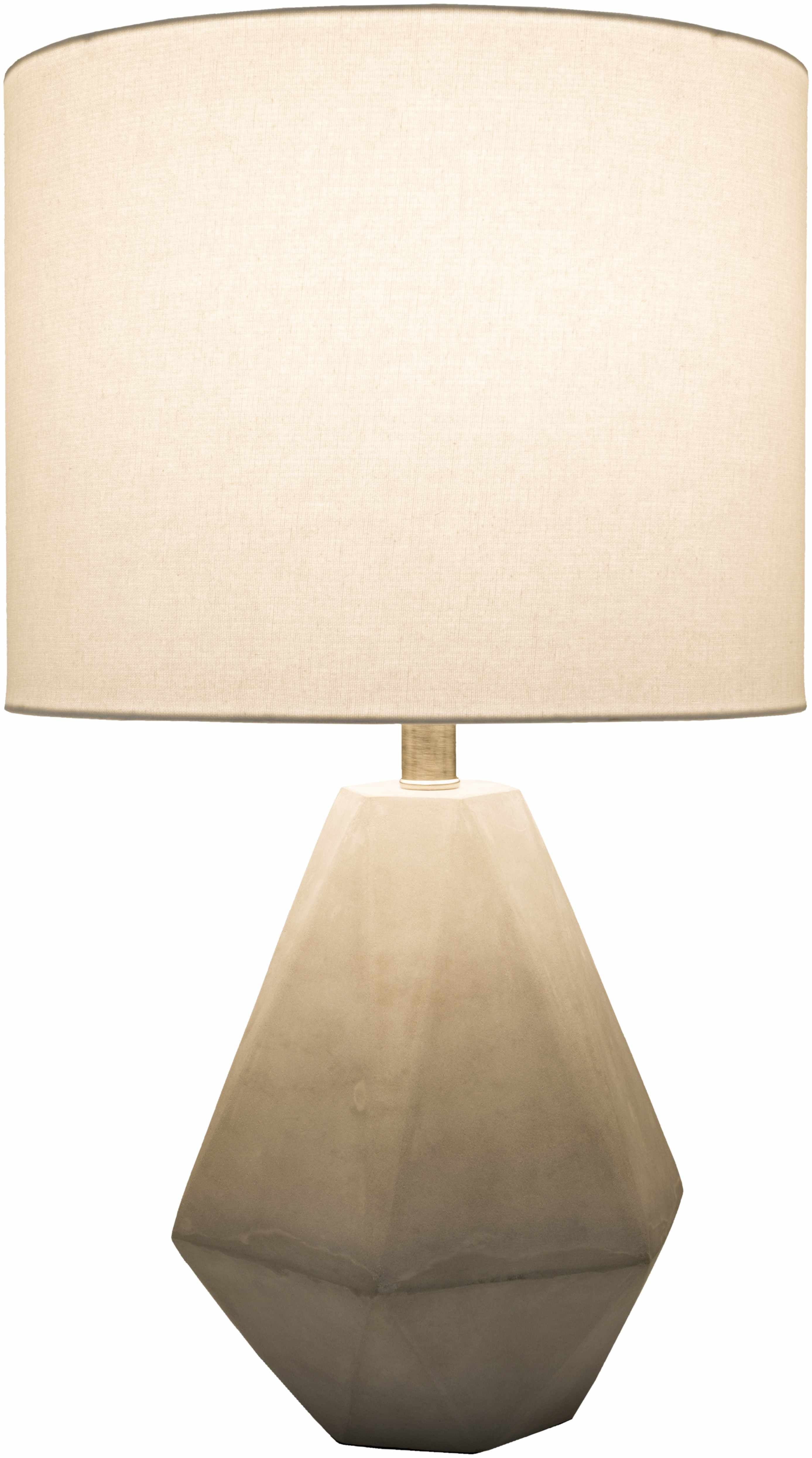 Keles Ribbed Ceramic Gray Table Lamp - Image 12