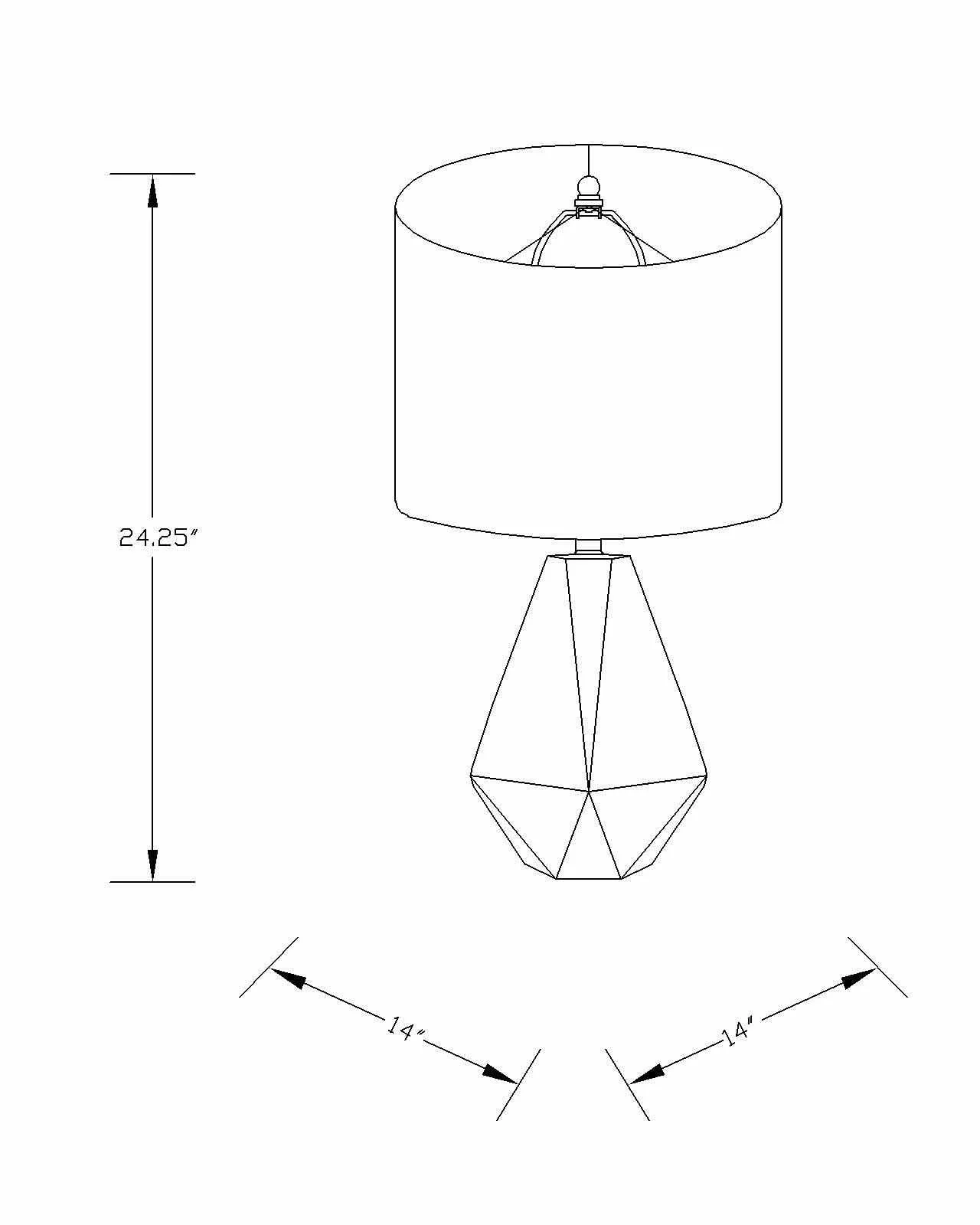 Keles Ribbed Ceramic Gray Table Lamp - Image 4