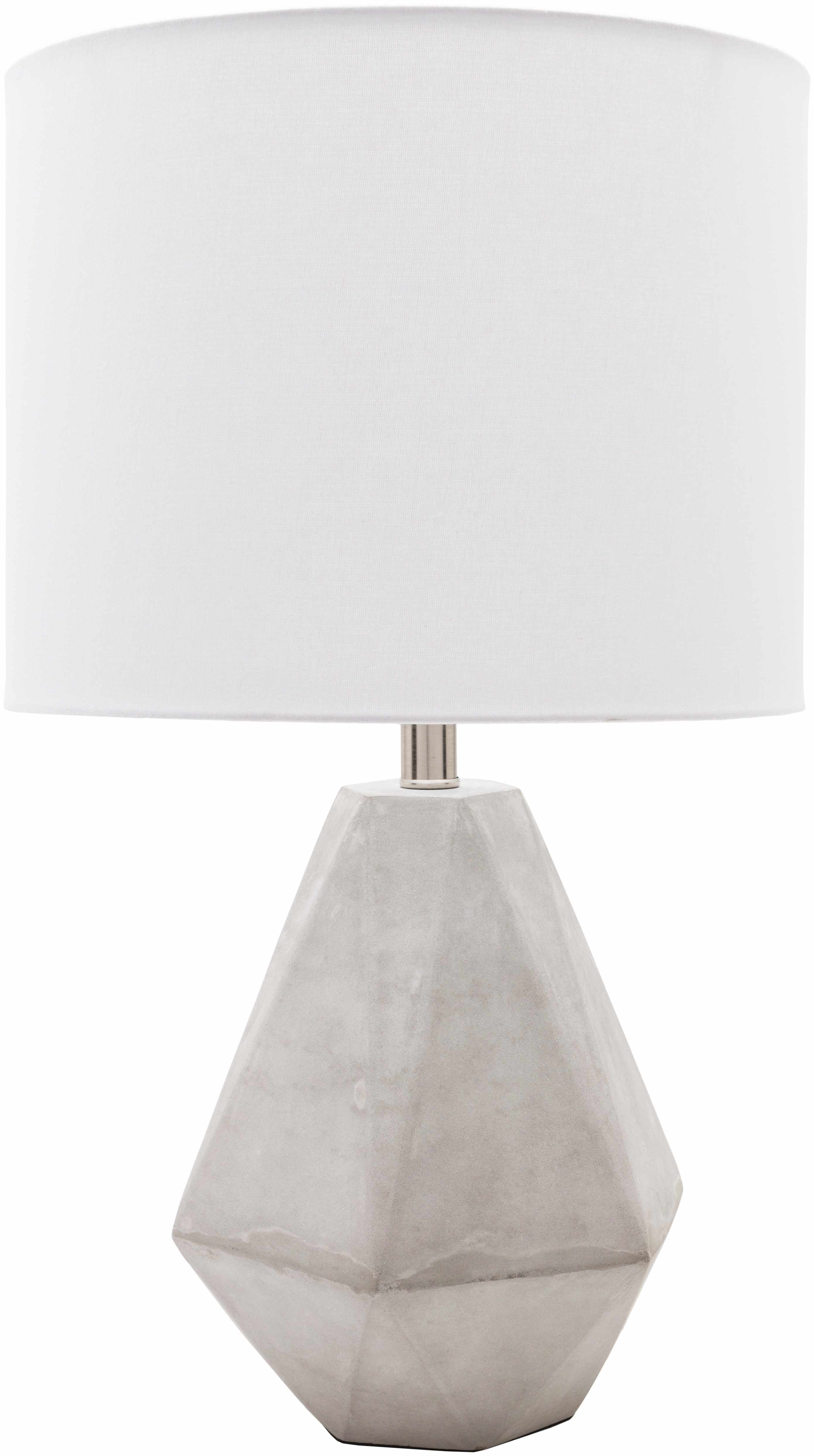 Keles Ribbed Ceramic Gray Table Lamp - Image 6