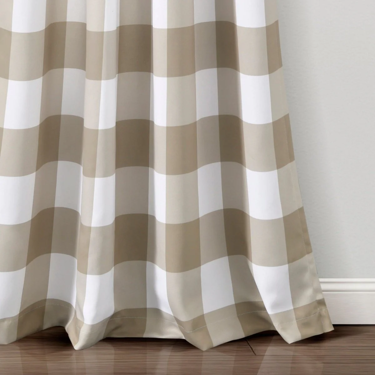 Kelly Checker Light Filtering Window Curtain Panel Set - Image 11