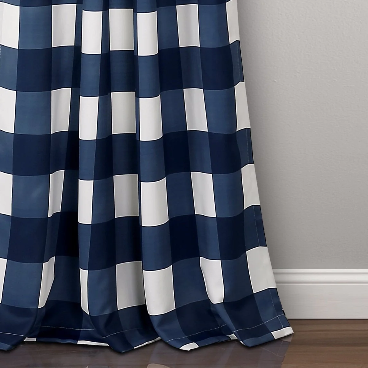 Kelly Checker Light Filtering Window Curtain Panel Set - Image 6