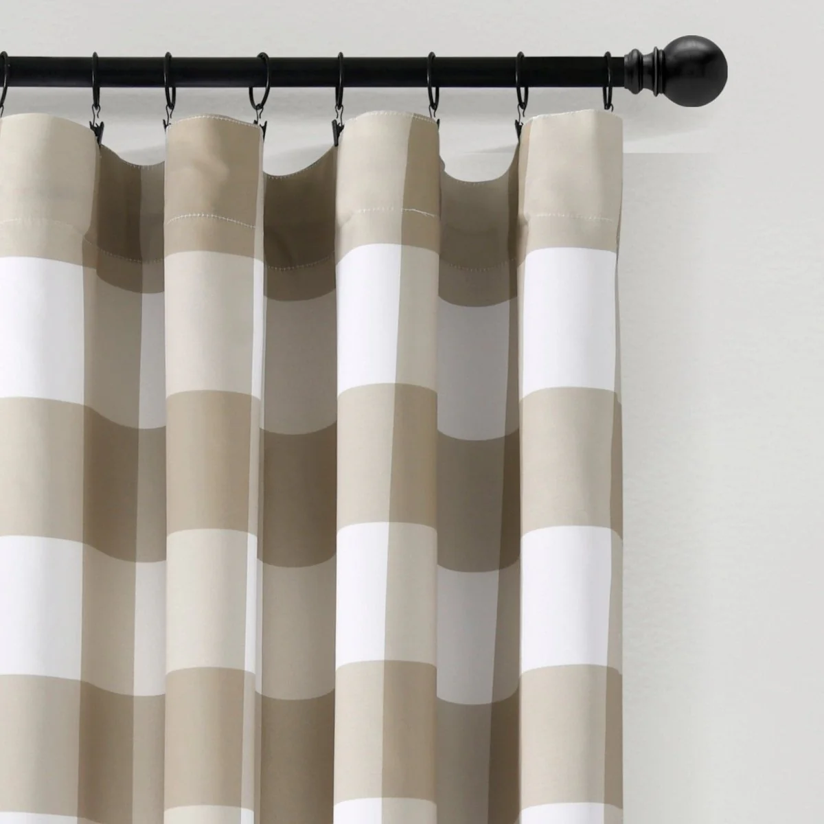 Kelly Checker Light Filtering Window Curtain Panel Set - Image 9