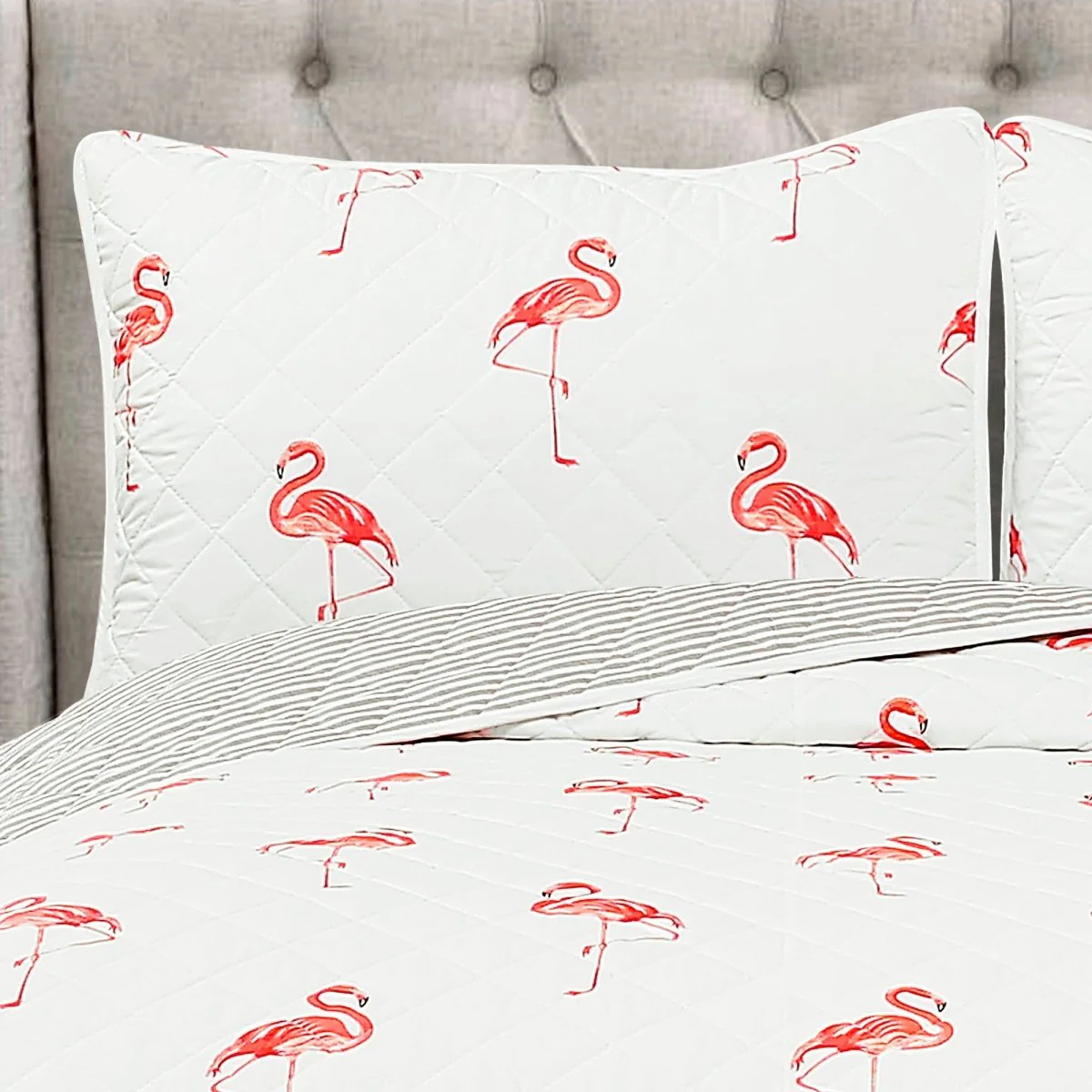 Kelly Flamingo Quilt 3 Piece Set - Image 3