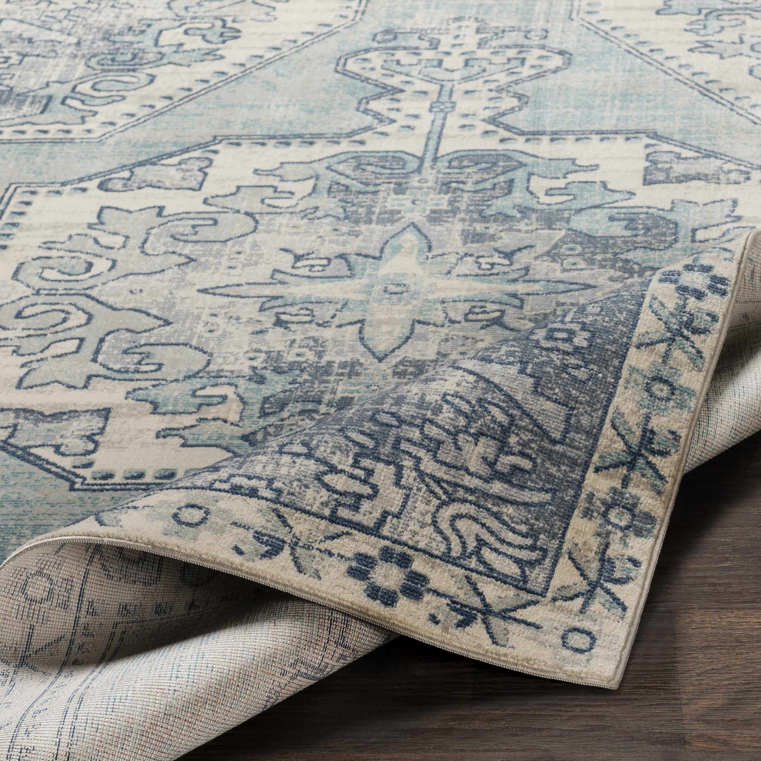 Kenmare Blue Medallion Rug - Clearance - Image 5