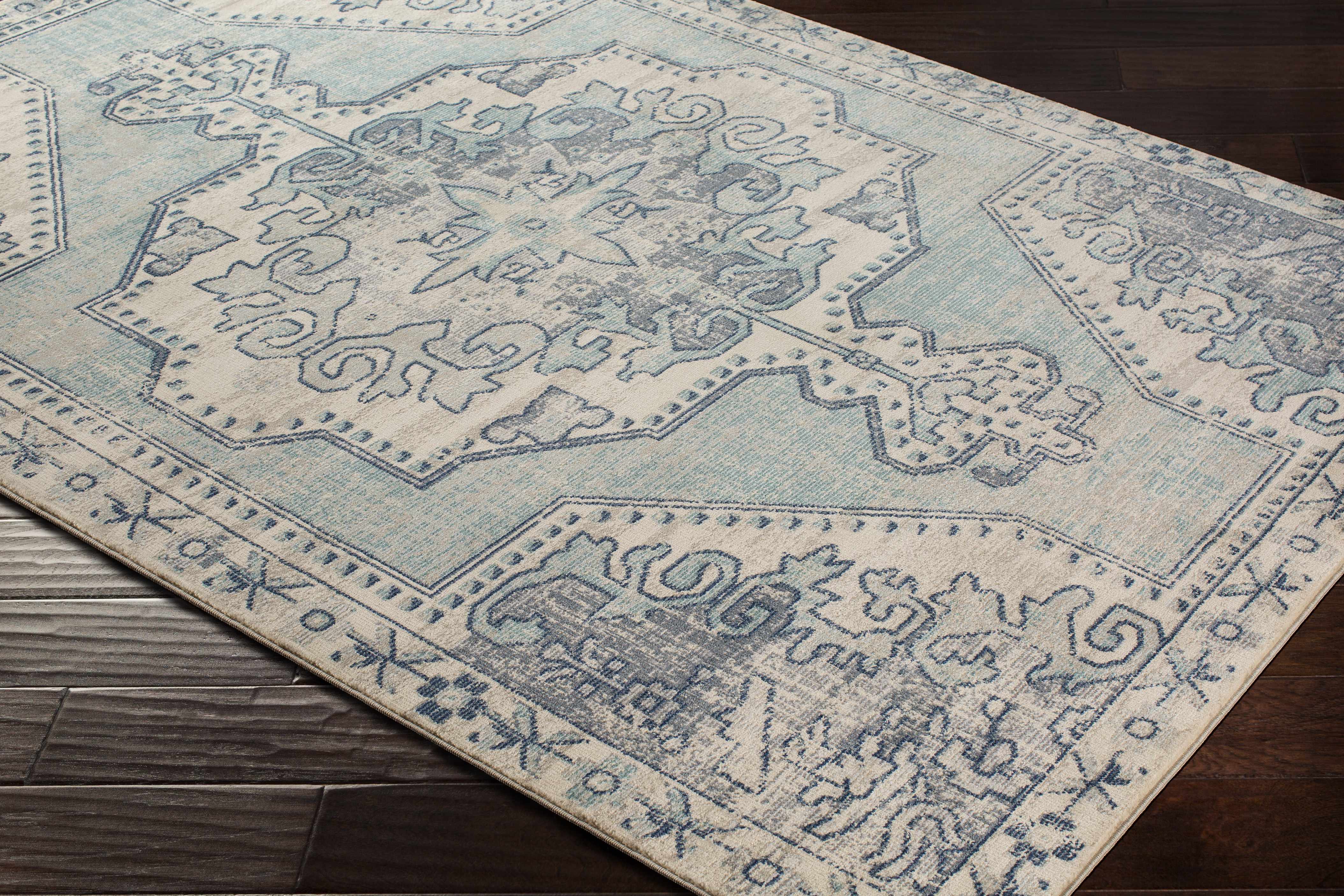 Kenmare Blue Medallion Rug - Clearance - Image 9