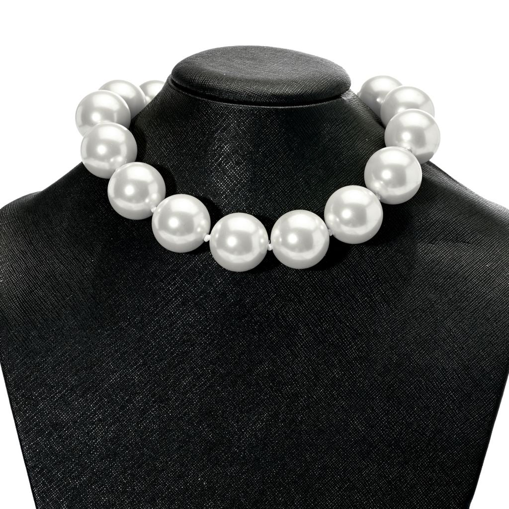 Kenneth Jay Lane Gold Plated 25mm Simulated Pearl 16" Necklace - Image 2