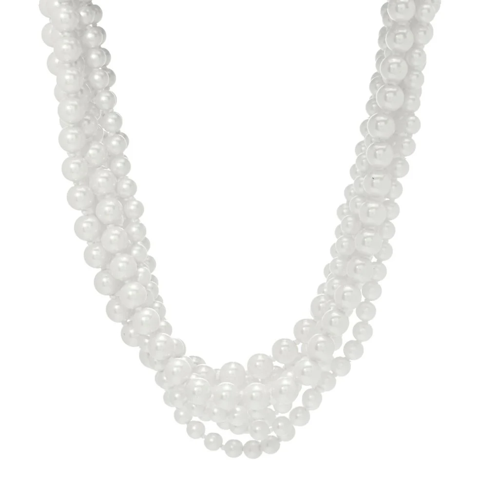 Kenneth Jay Lane Simulated Pearl & Conch Shell Multi-Strand Necklace - Image 2