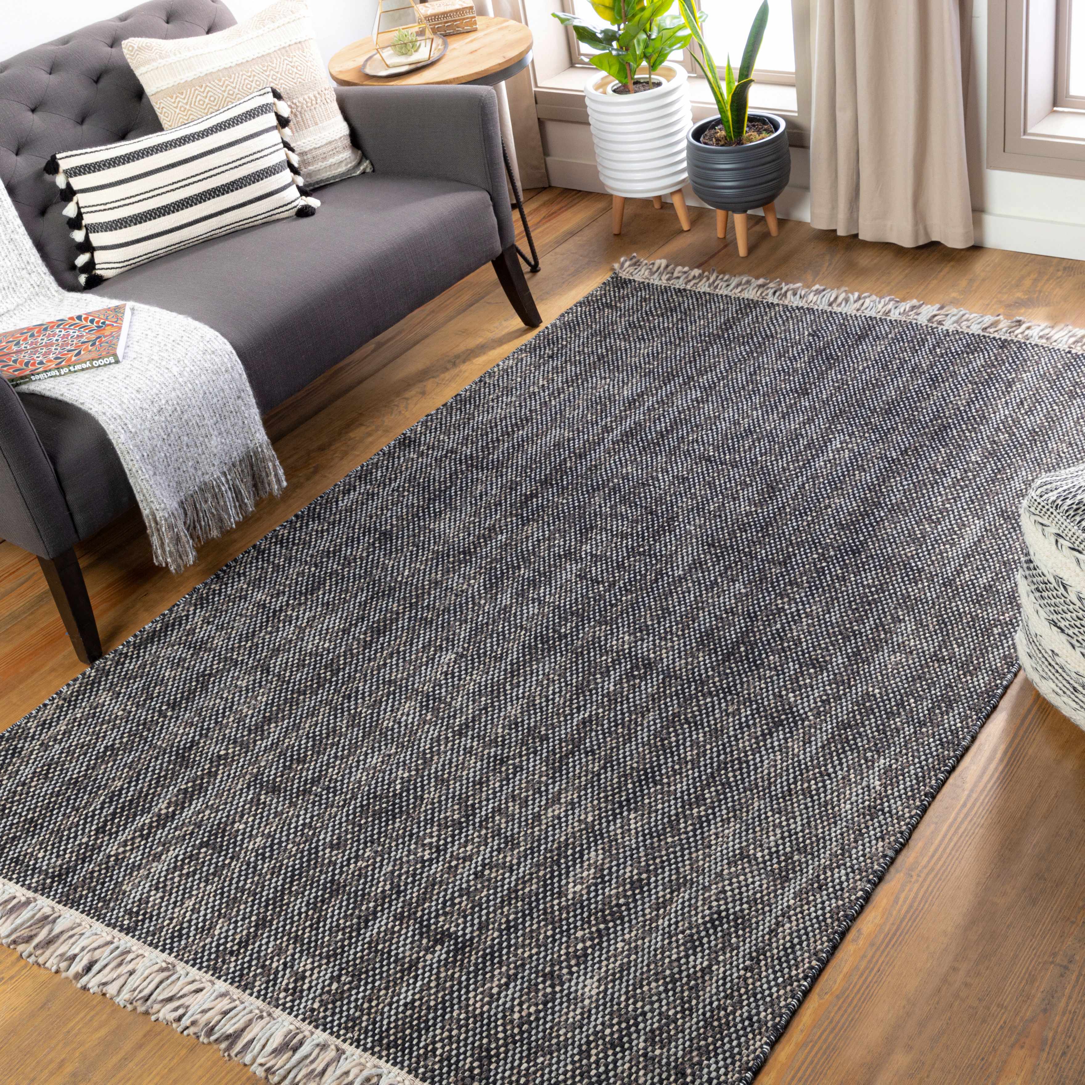 Kenora Charcoal Wool Area Rug - Clearance - Image 2