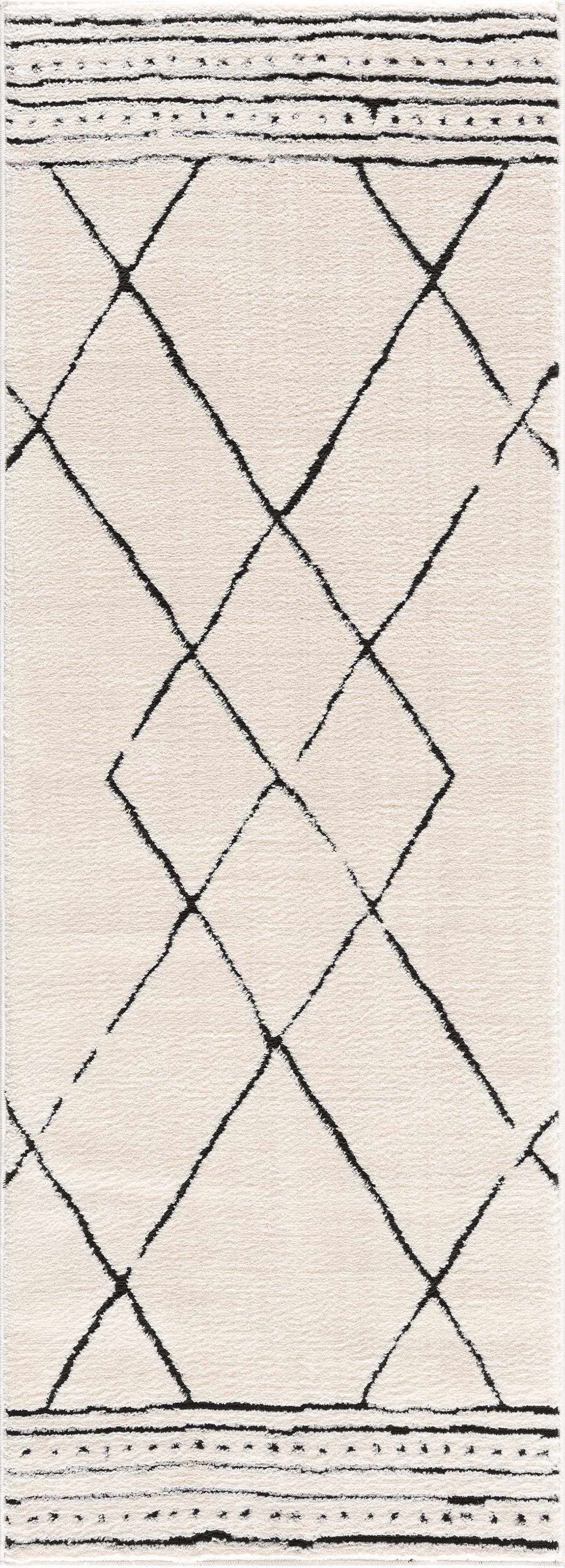 Keone Black & White Thick Rug - Image 10