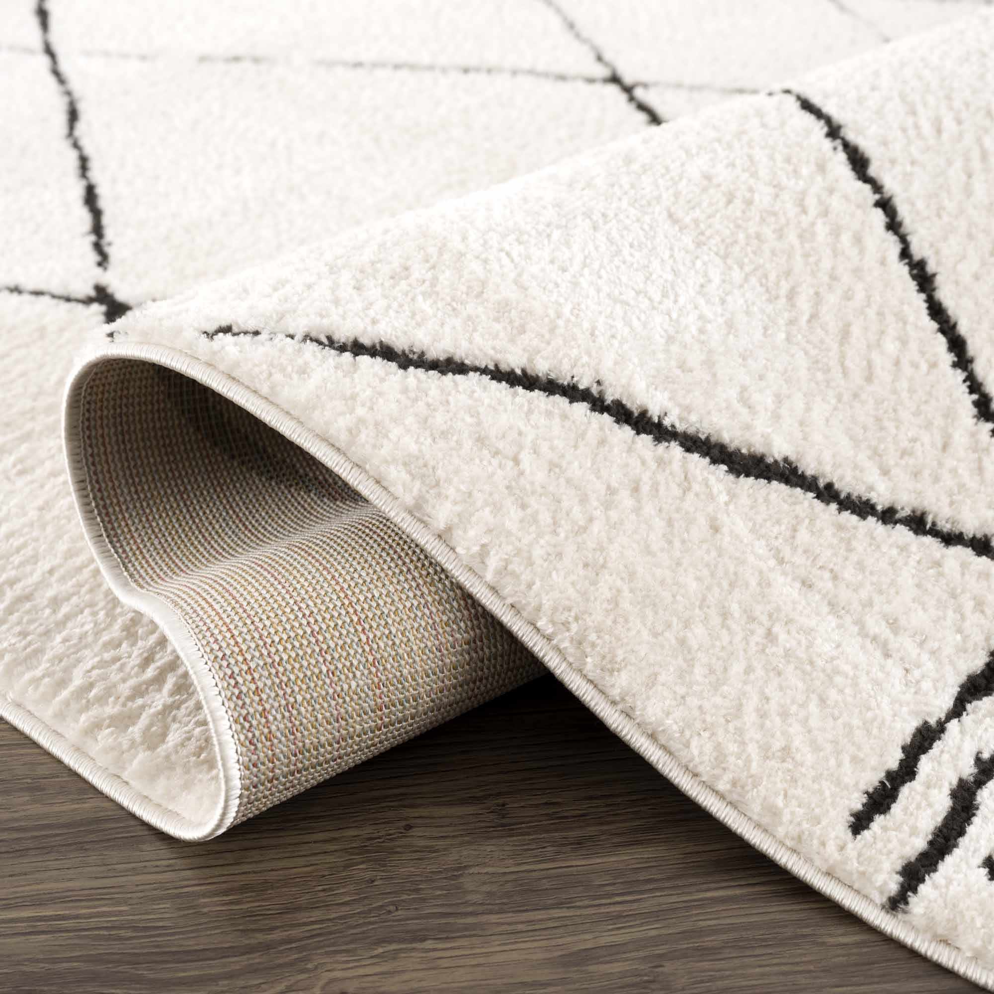 Keone Black & White Thick Rug - Image 4