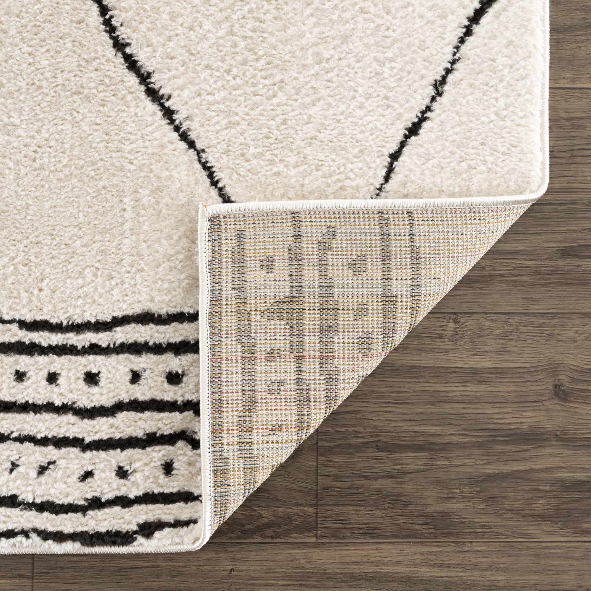 Keone Black & White Thick Rug - Image 6