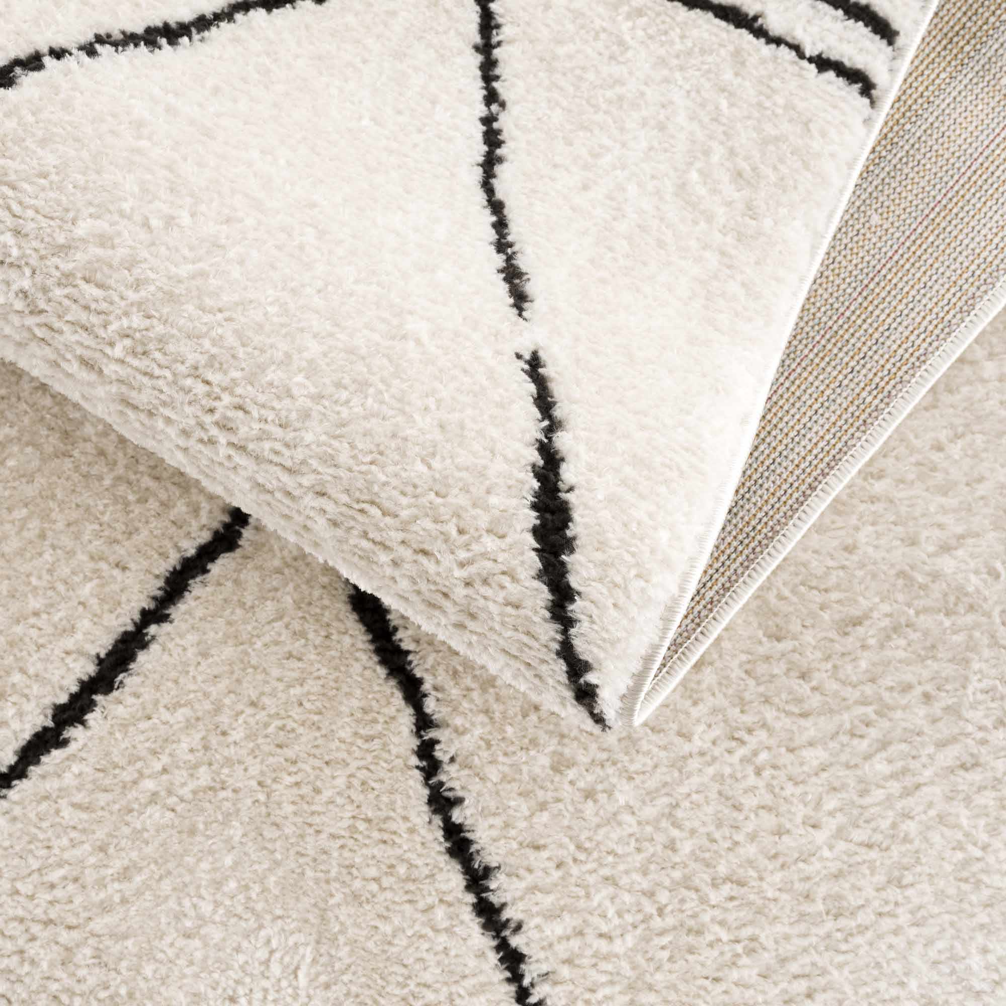Keone Black & White Thick Rug - Image 8