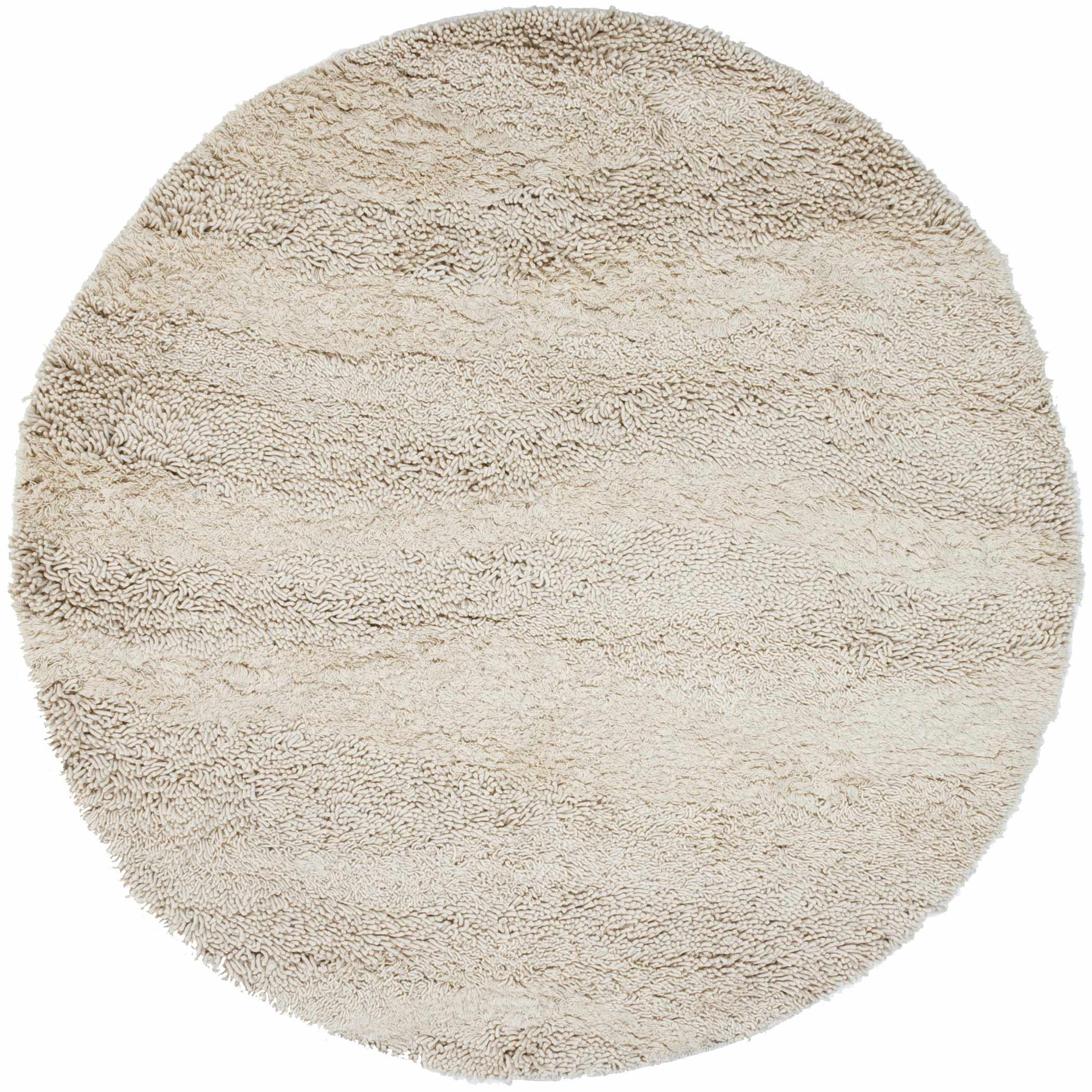 Kettering Solid Cream Wool Shag Rug - Image 10