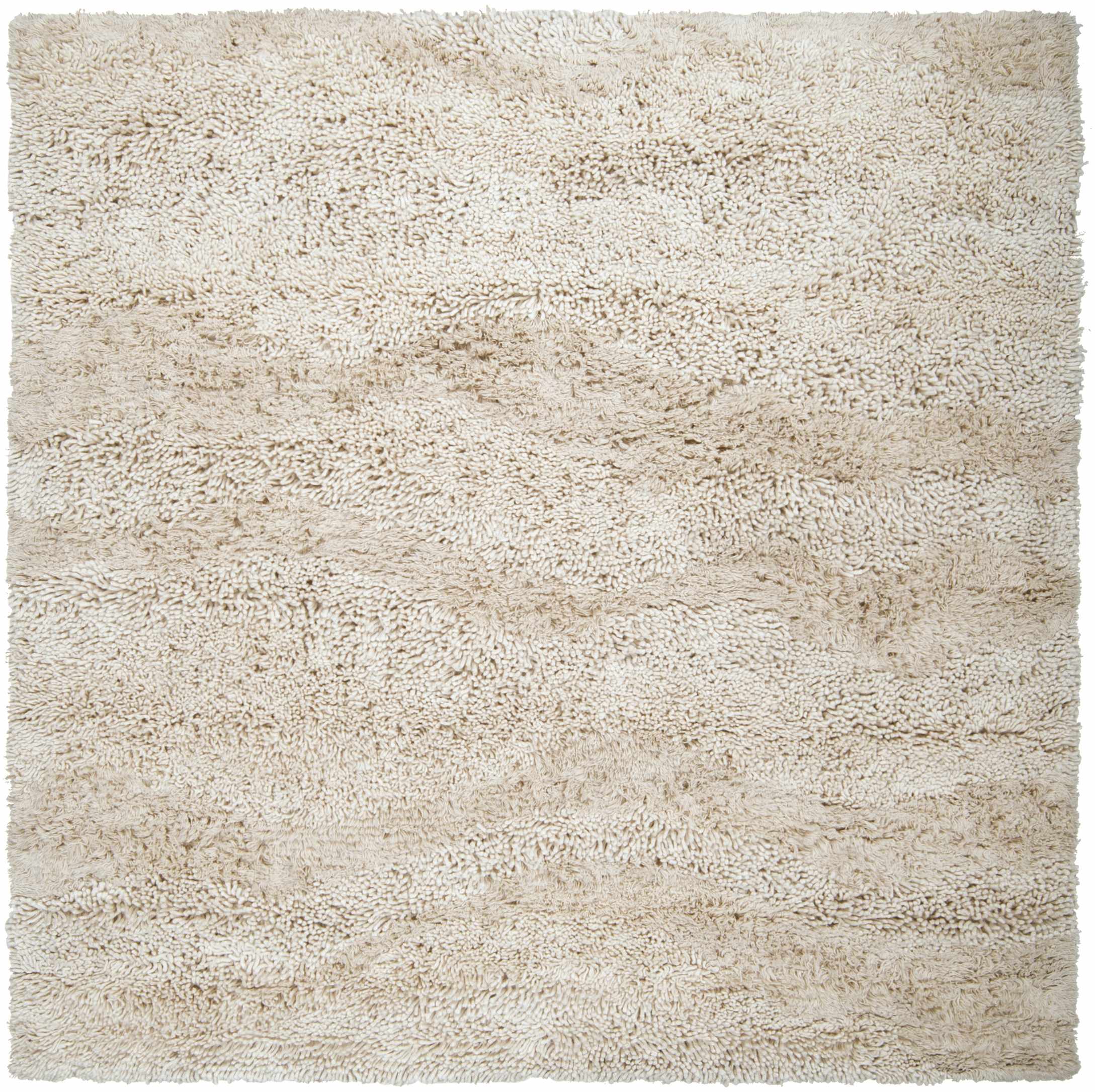 Kettering Solid Cream Wool Shag Rug - Image 11