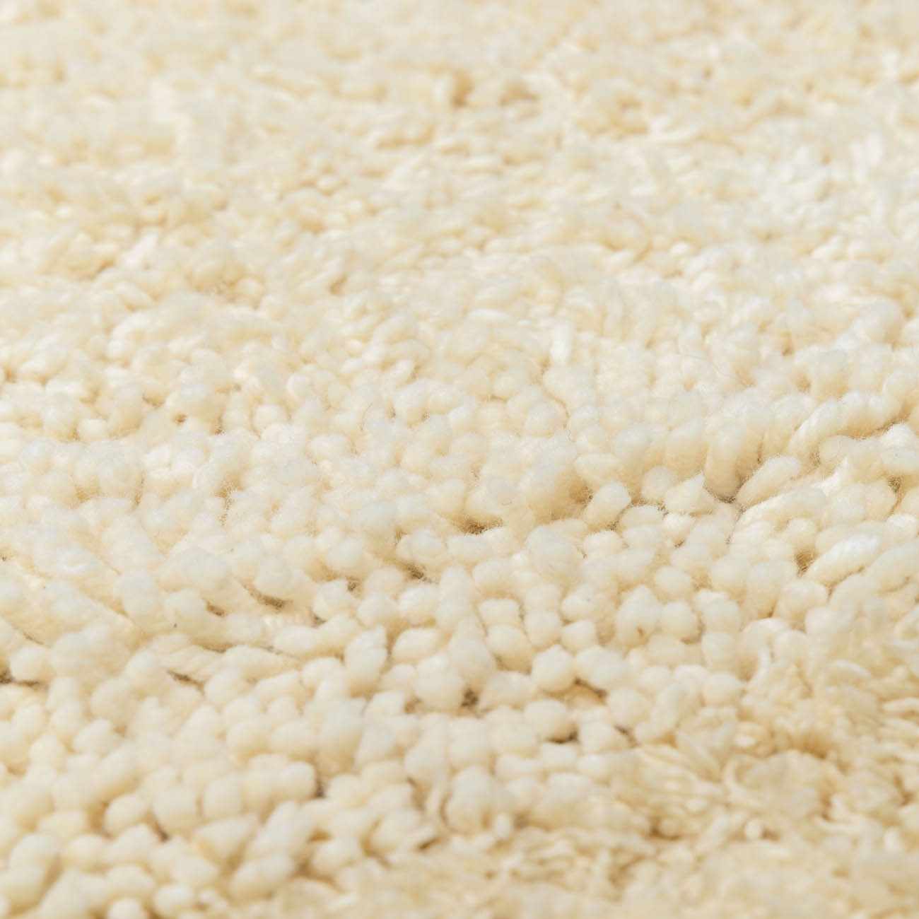 Kettering Solid Cream Wool Shag Rug - Image 15