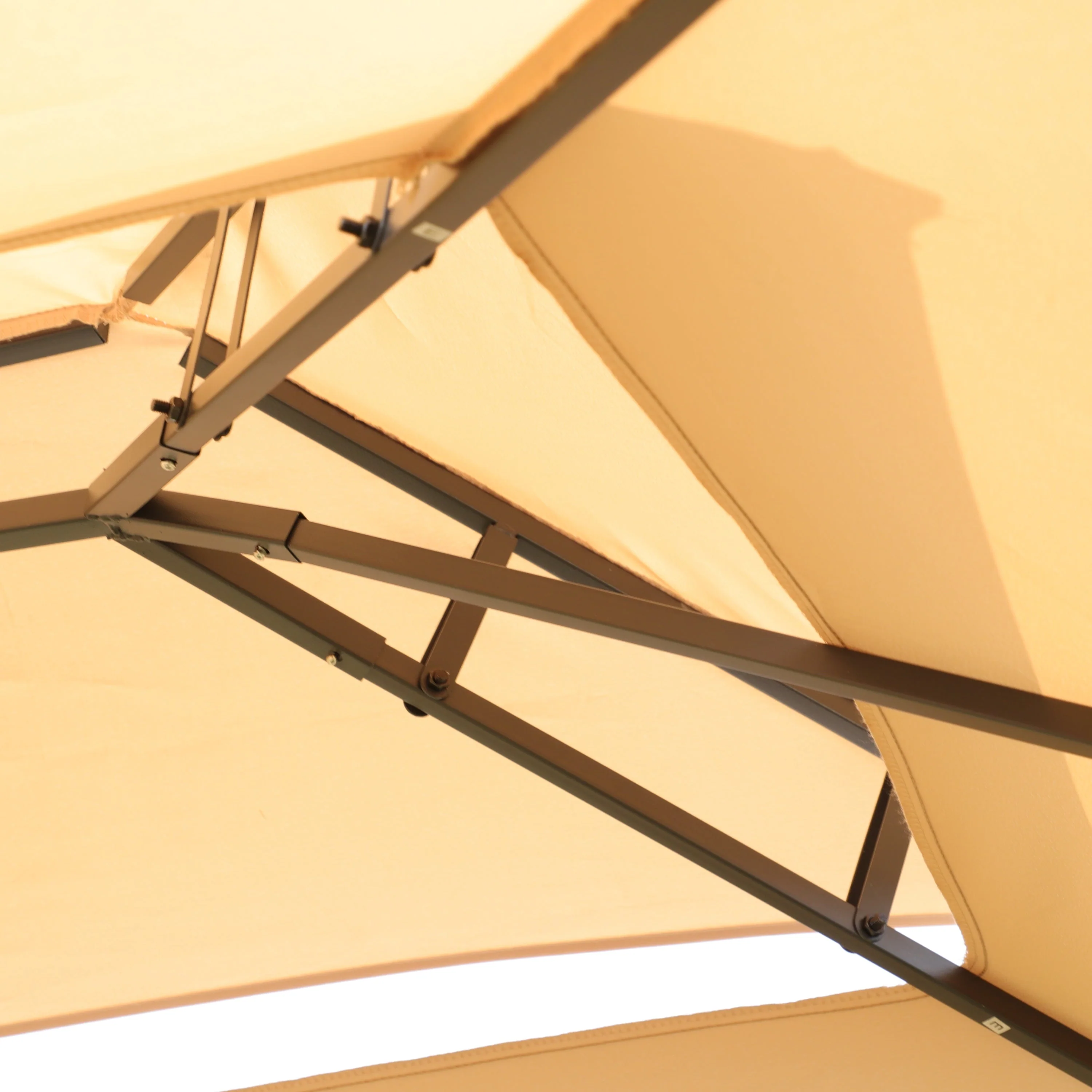 Khaki Outdoor Patio Gazebo Canopy Tent with Ventilated Double Roof and Mosquito Net, 13x10 Ft - Image 14