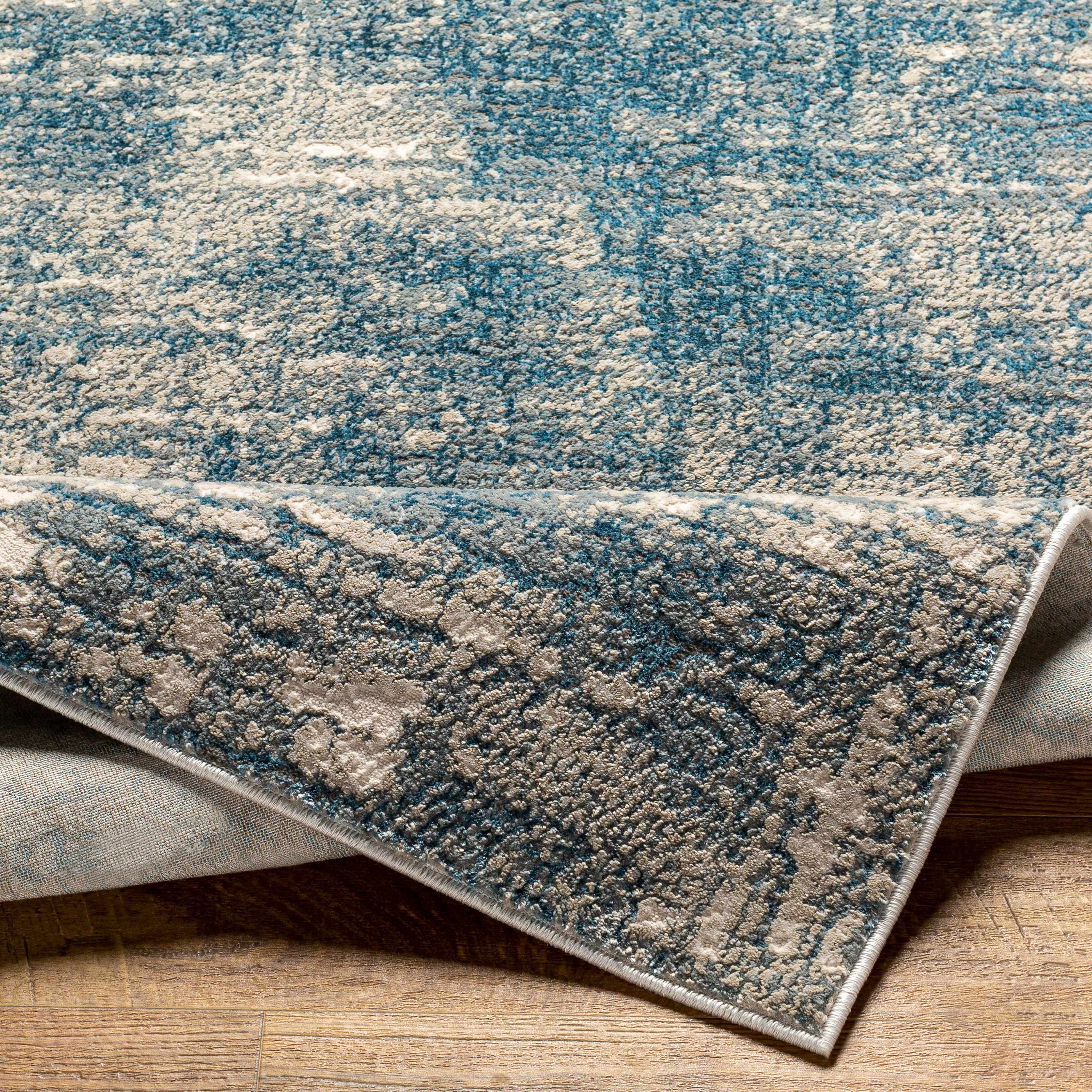 Kiblawan Teal Abstract Area Rug - Clearance - Image 6