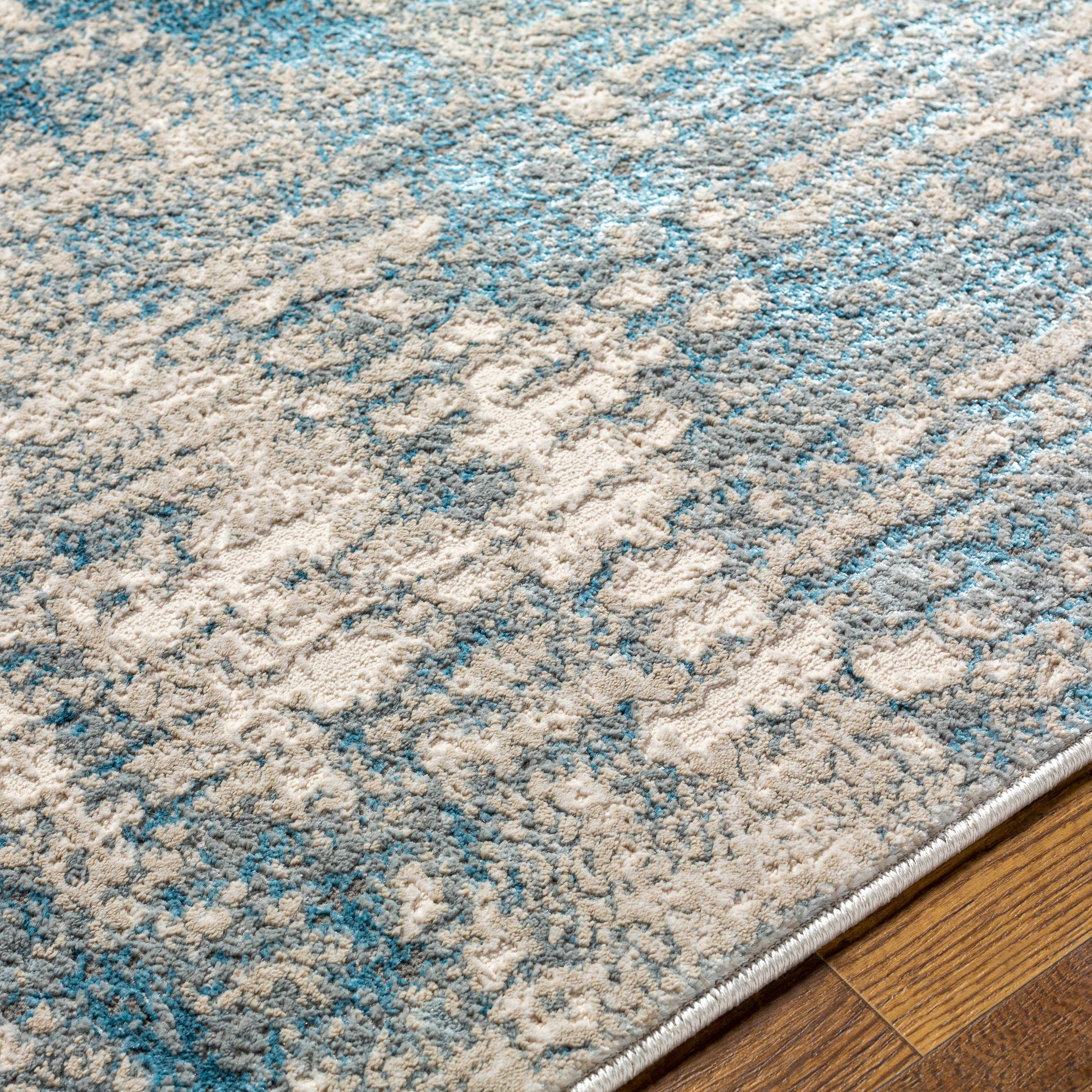 Kiblawan Teal Abstract Area Rug - Clearance - Image 7
