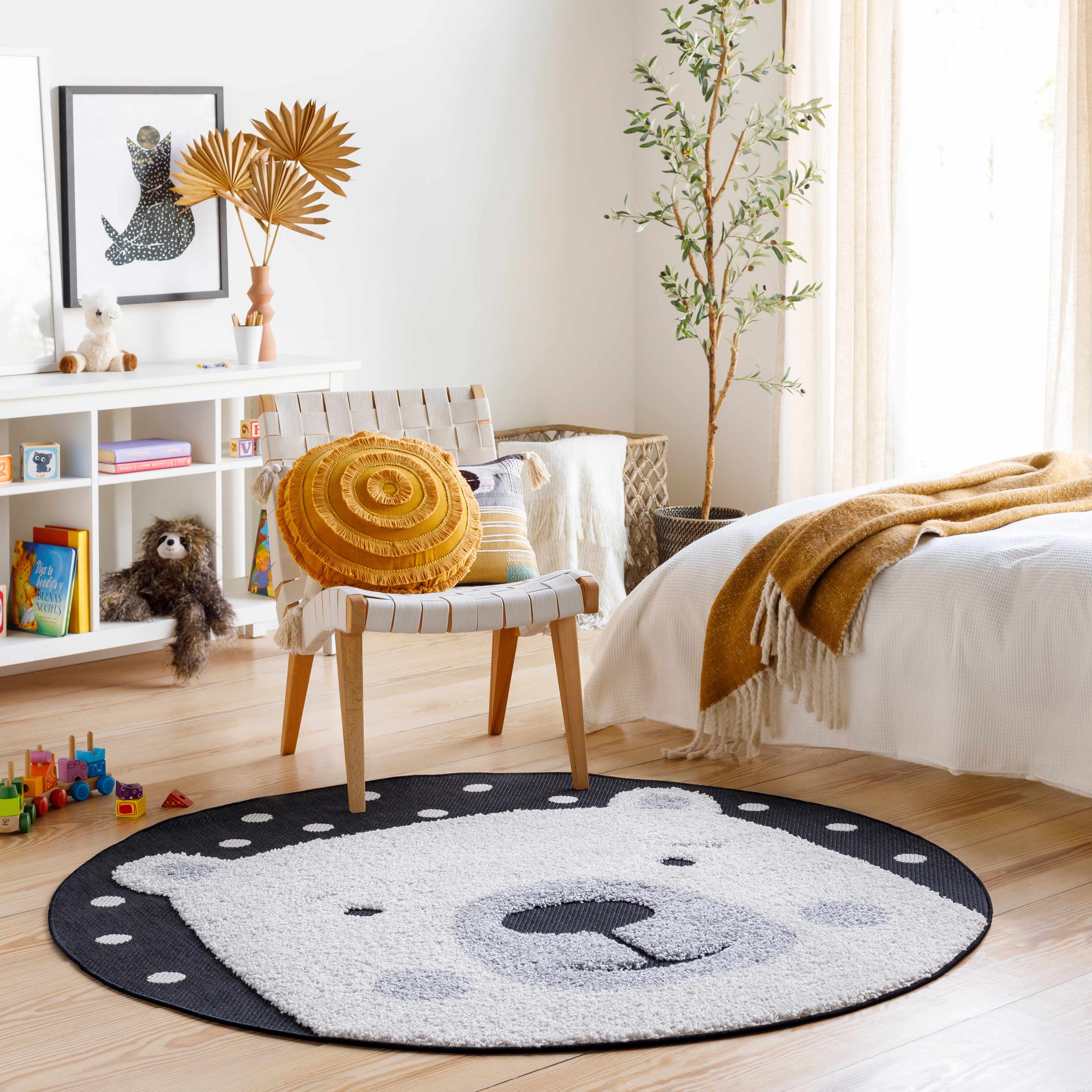 Kids Bear Animal Print Nursery Area Rug - Clearance - Image 2