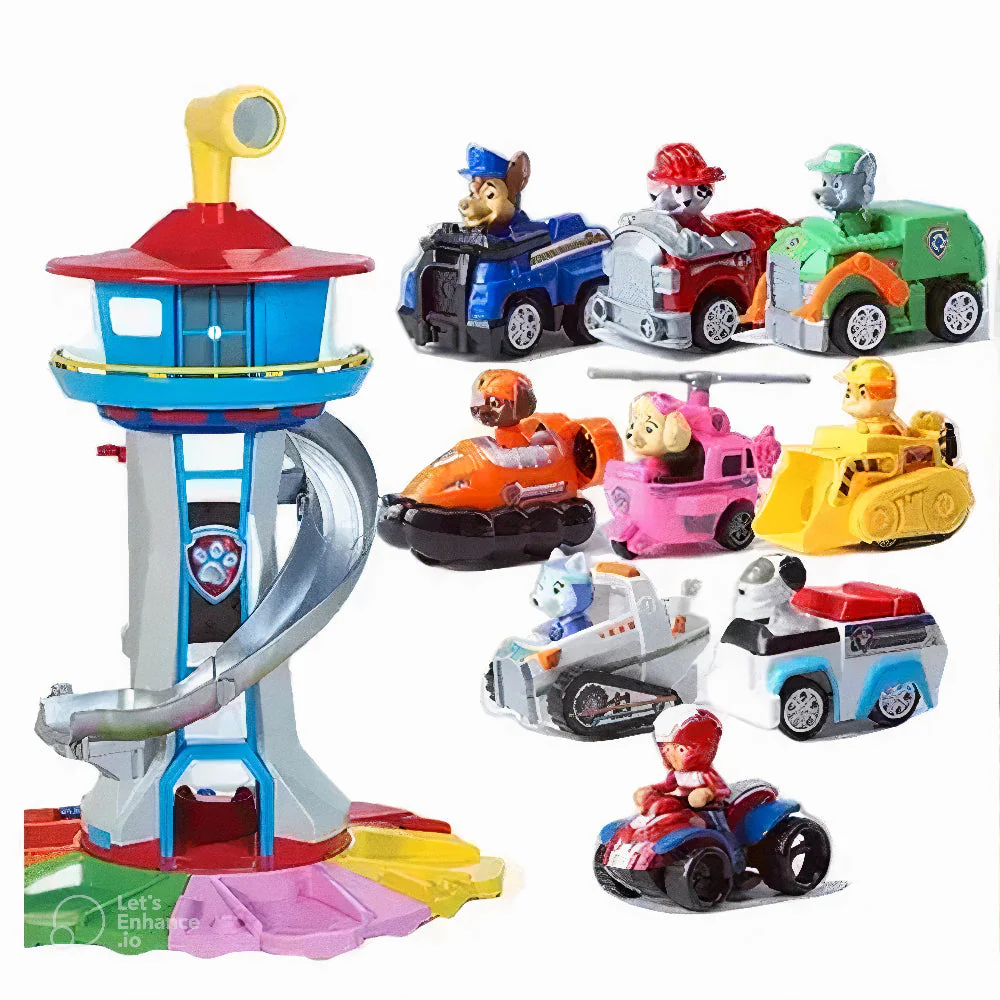 Kids Car Ramp Toy Set with Slide Tower & Race Track Playset - Image 5