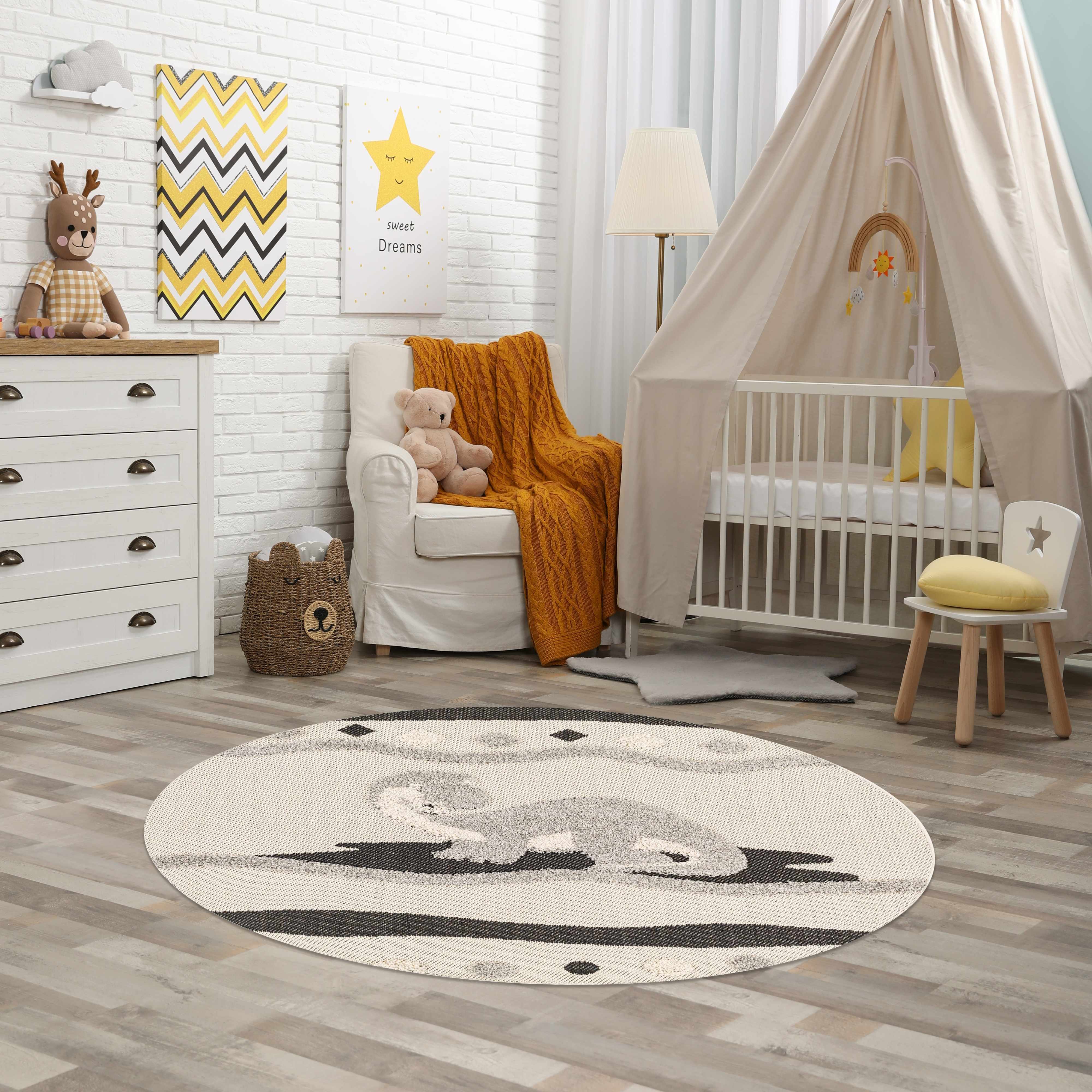 Kids Dinosaur Animal Print Nursery Area Rug - Clearance - Image 4