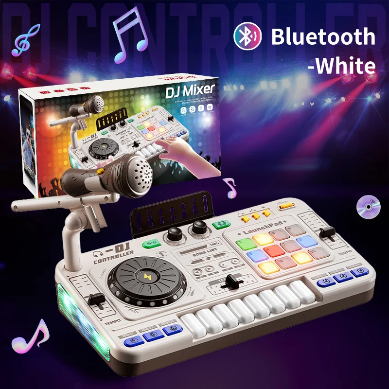 Kids DJ Mixer Music Toy with Microphone Educational Musical Playset - Image 7