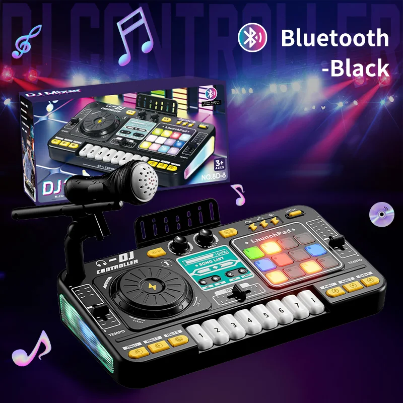 Kids DJ Mixer Music Toy with Microphone Educational Musical Playset - Image 8