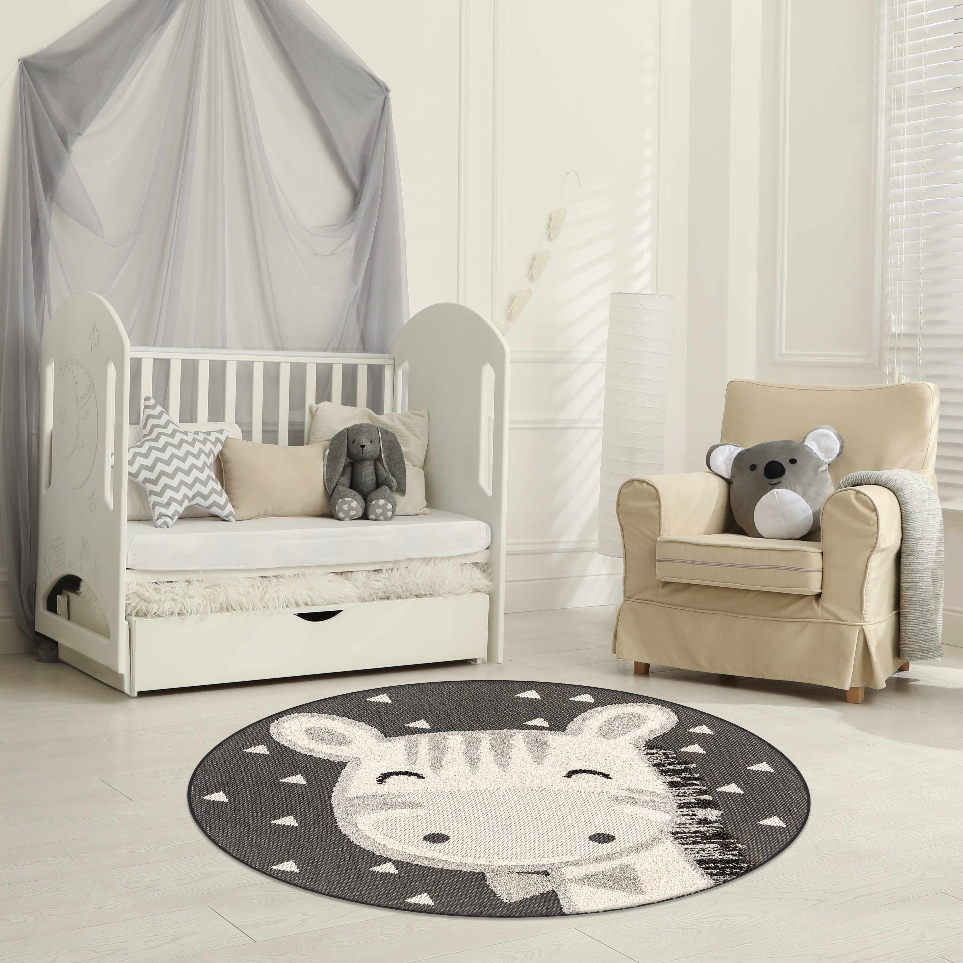 Kids Giraffe Bowtie Animal Print Nursery Area Rug - Clearance - Image 4
