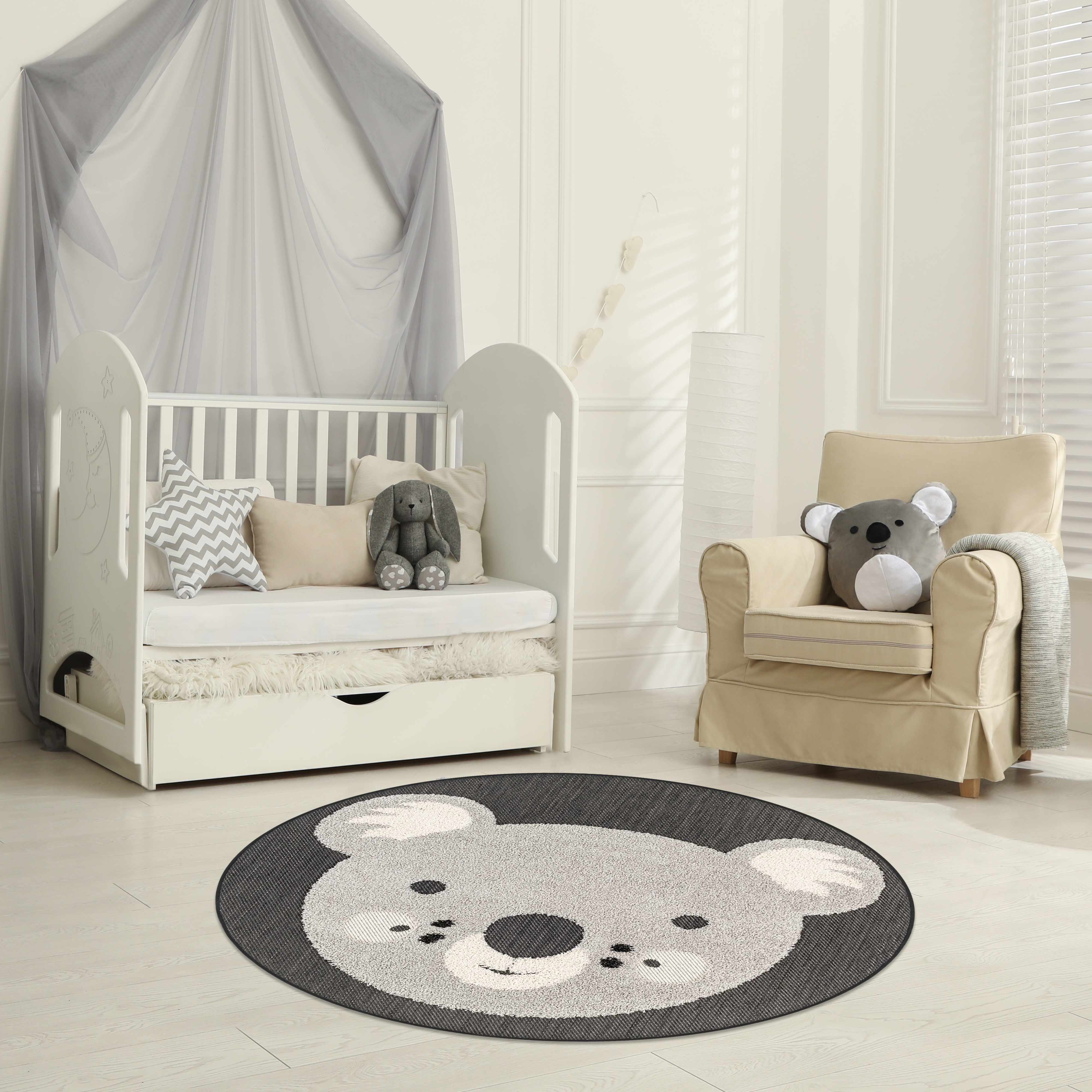 Kids Koala Animal Print Nursery Area Rug - Clearance - Image 2