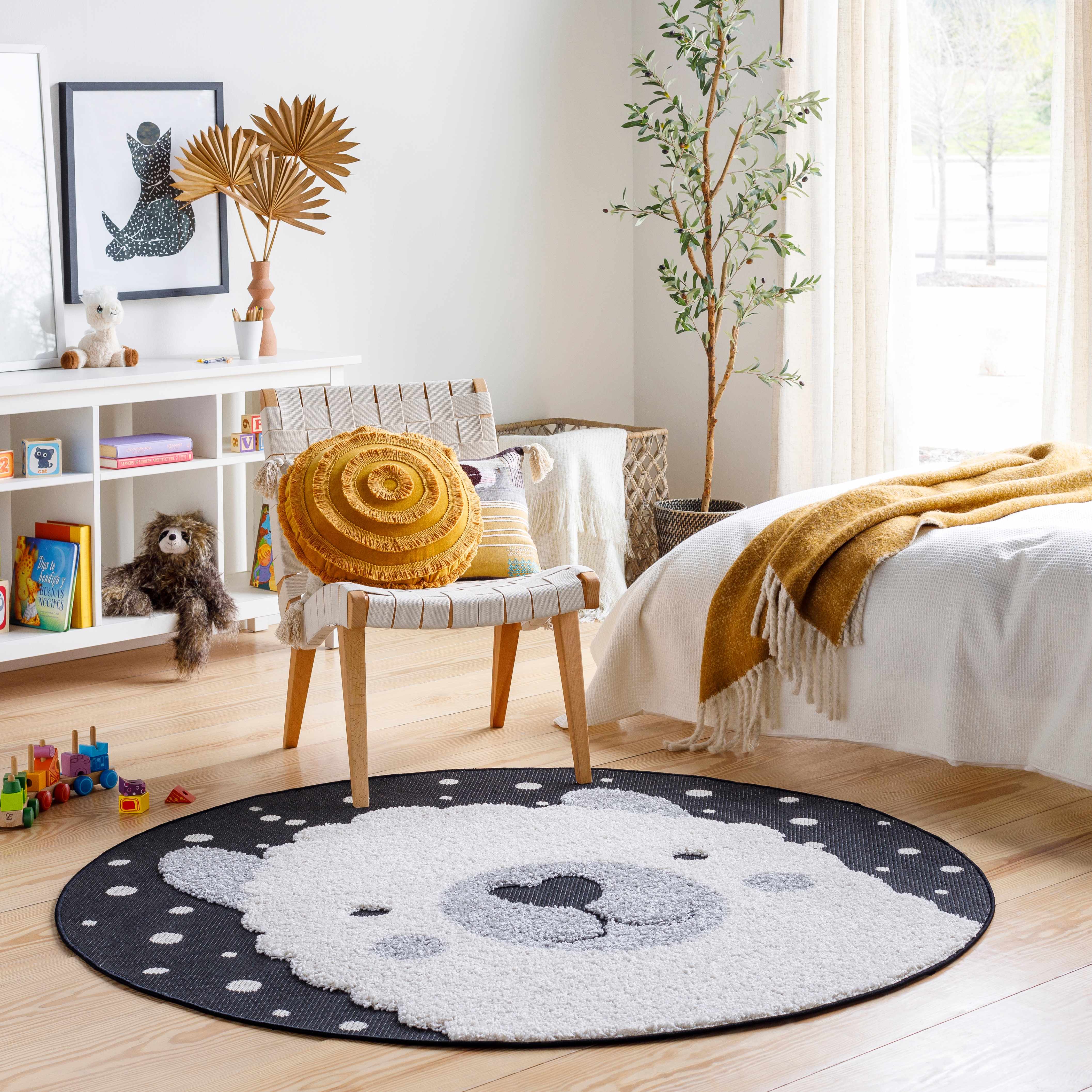 Kids Llama Animal Print Nursery Area Rug - Clearance - Image 2