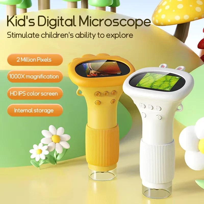 Kids Microscope 1000X Digital Magnifier with LED Camera Educational Toy - Image 2