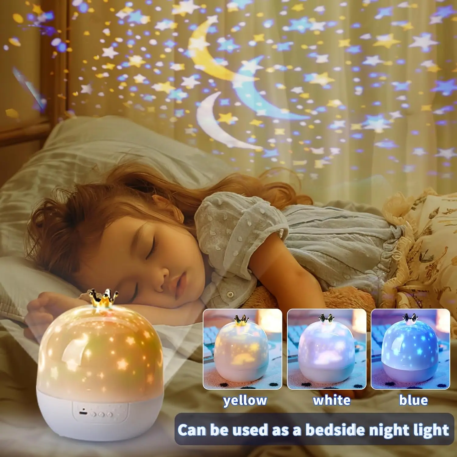 Kids Night Light Projector Star Galaxy 15-Film Rotating Bedroom Gift Lamp - Image 4