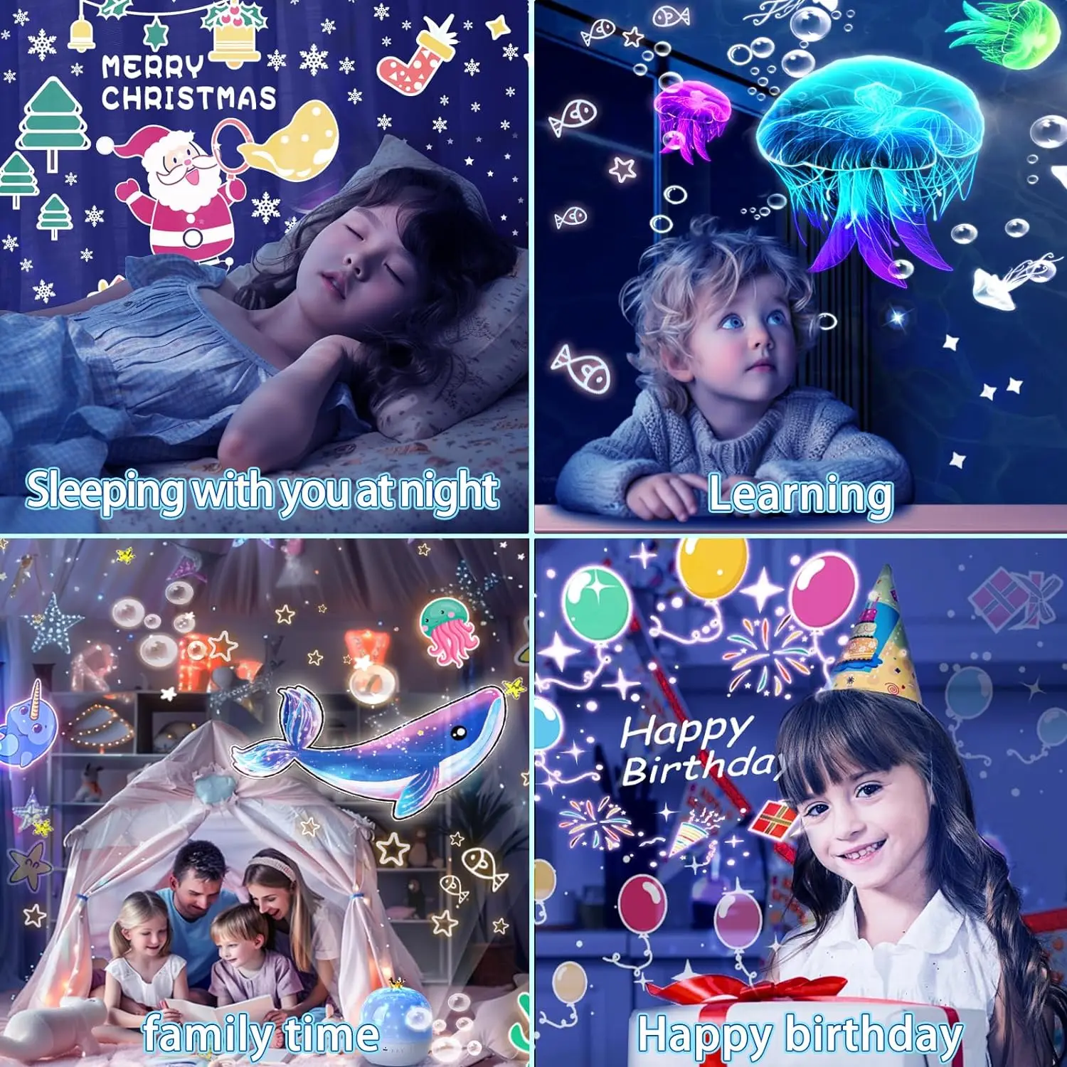Kids Night Light Projector Star Galaxy 15-Film Rotating Bedroom Gift Lamp - Image 6
