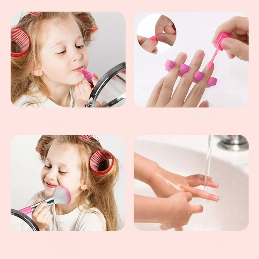 Kids Princess Makeup Kit Washable Non Toxic Cosmetic Set with Case - Image 7