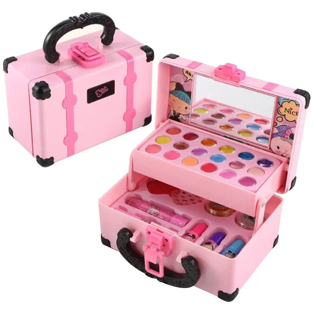 Kids Princess Makeup Kit Washable Non Toxic Cosmetic Set with Case - Image 8