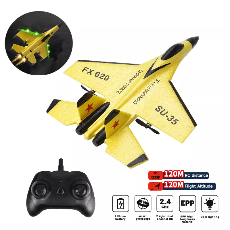 Kids RC Airplane 2.4GHz Fighter Jet Glider Remote Control Plane - Image 3